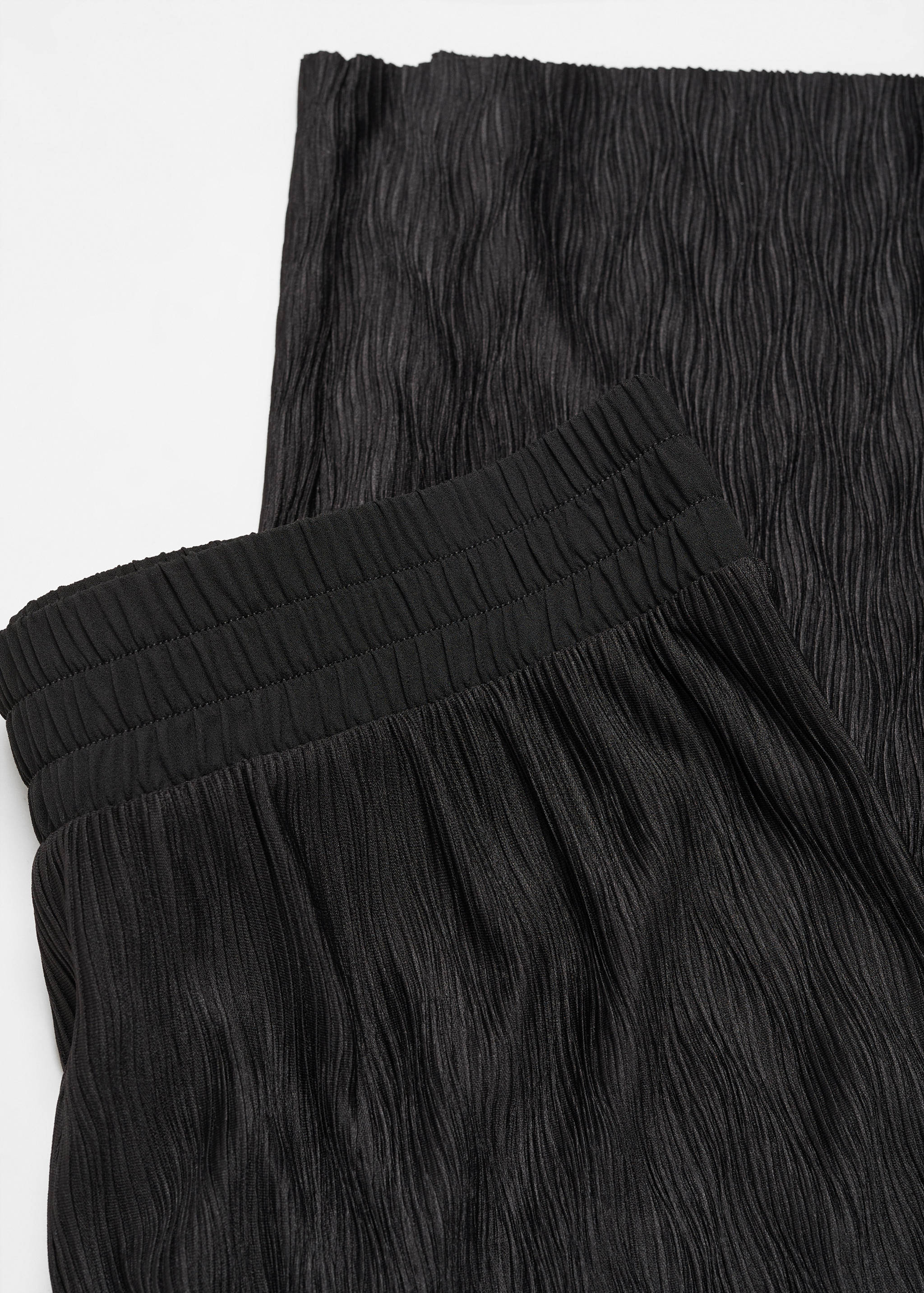 Textured wide leg trousers - Details of the article 8