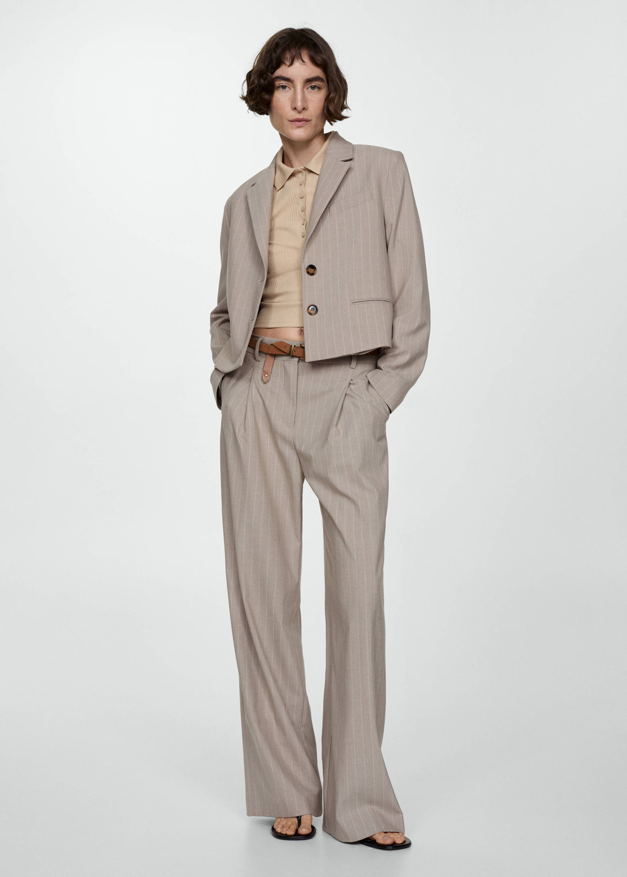 Pinstripe suit trousers - General plane