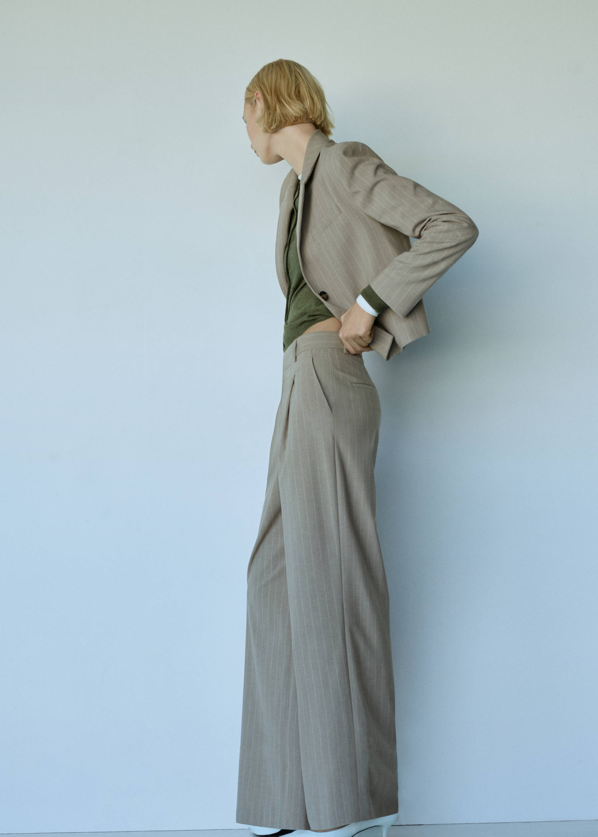 Pinstripe suit trousers - Details of the article 9