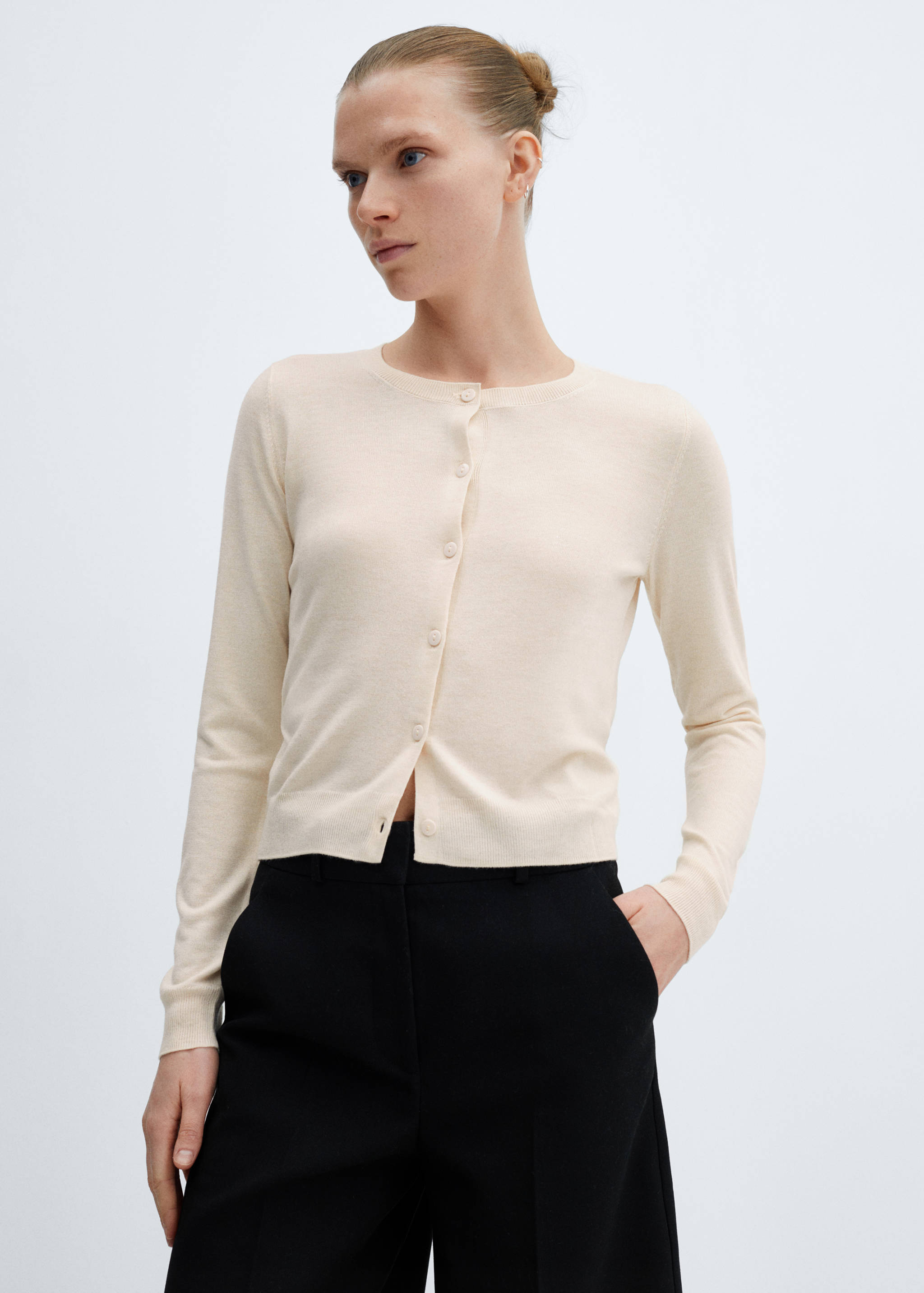 Button knit cardigan - Medium plane