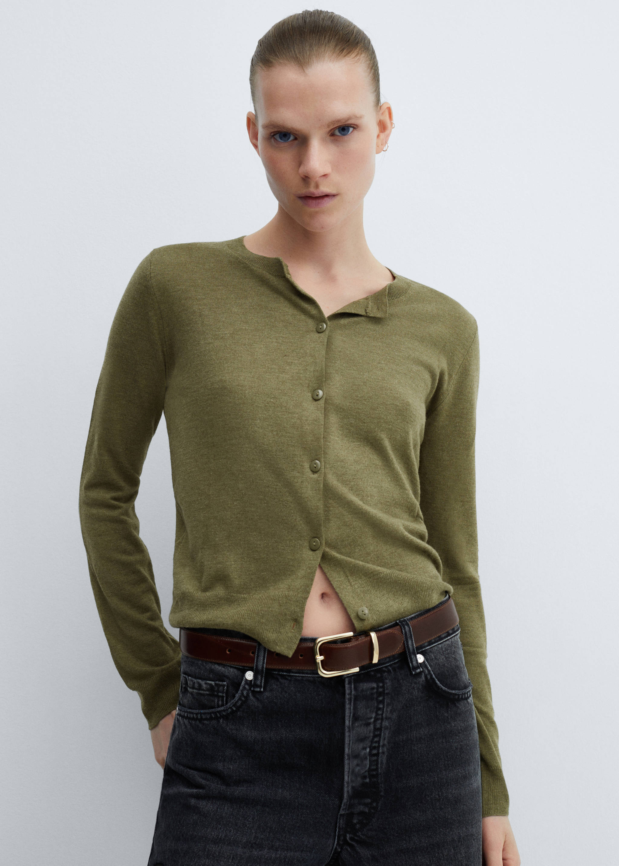 Button knit cardigan - Medium plane