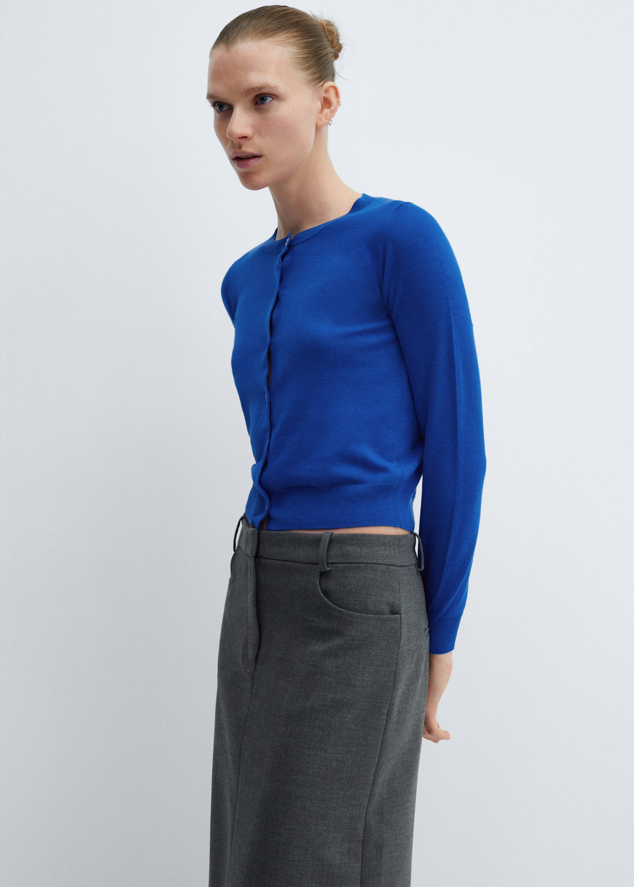 Button knit cardigan - Medium plane