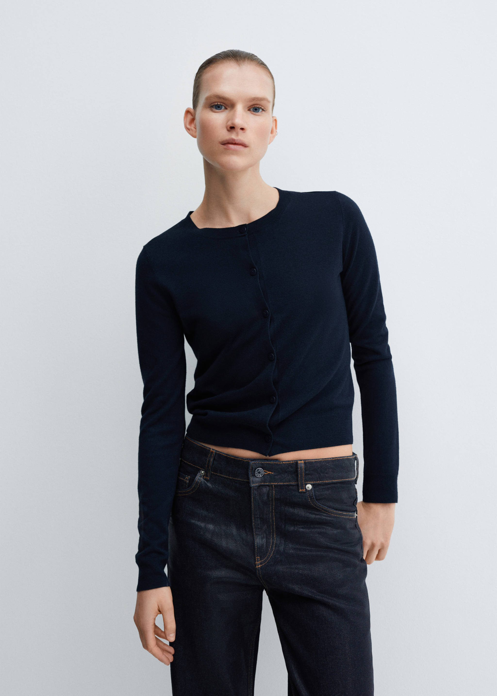 Button knit cardigan - Medium plane