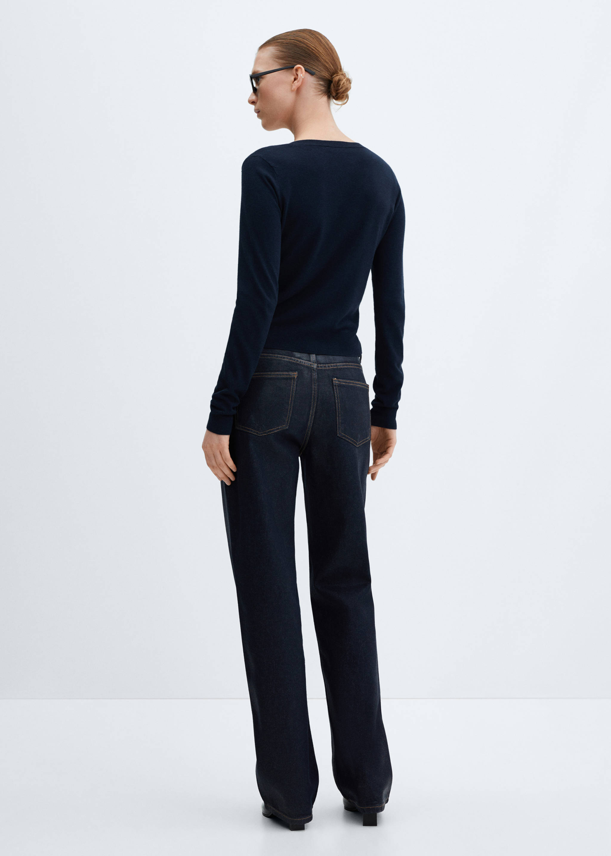 Button knit cardigan - Reverse of the article