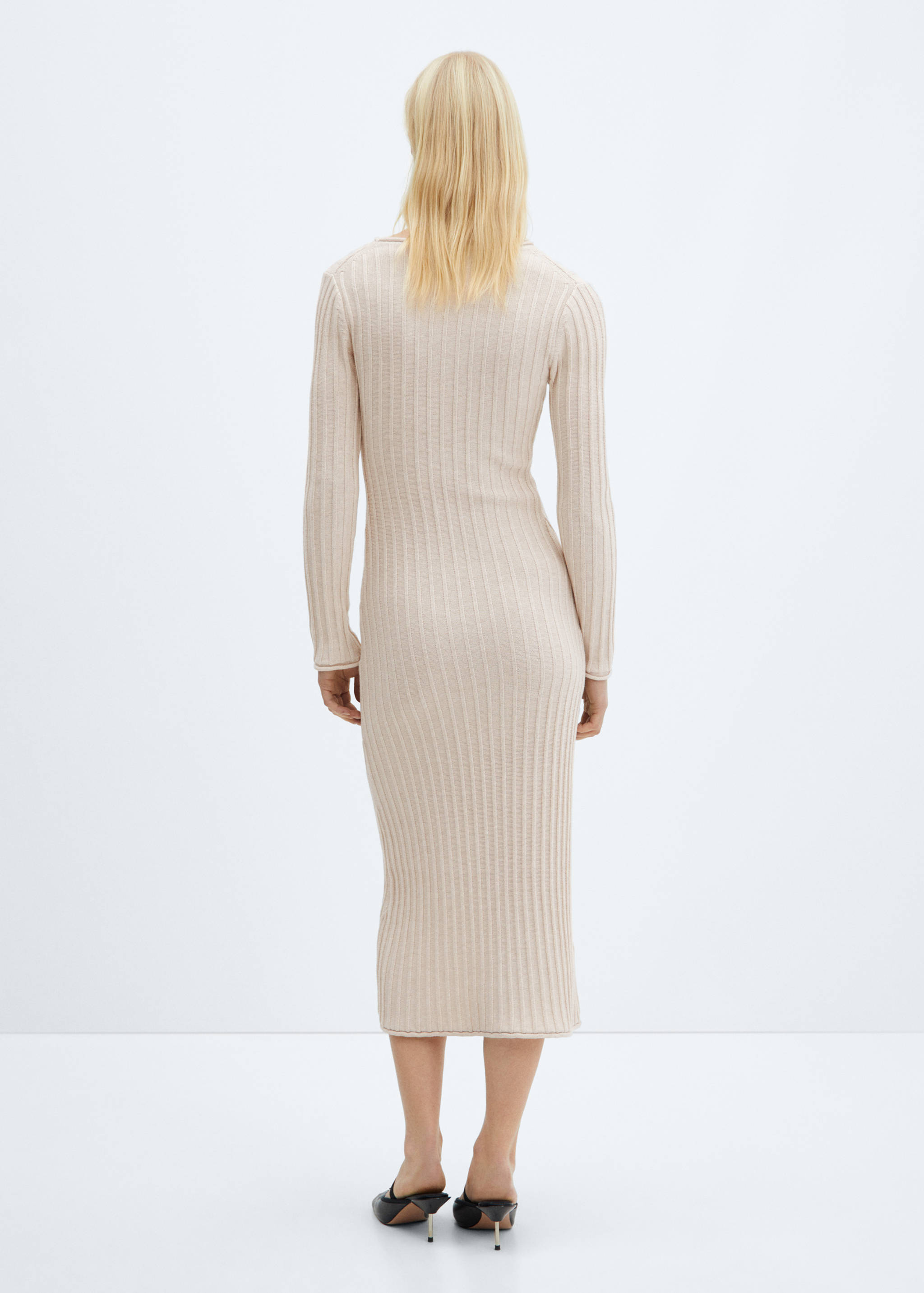 Ribbed knit dress - Reverse of the article
