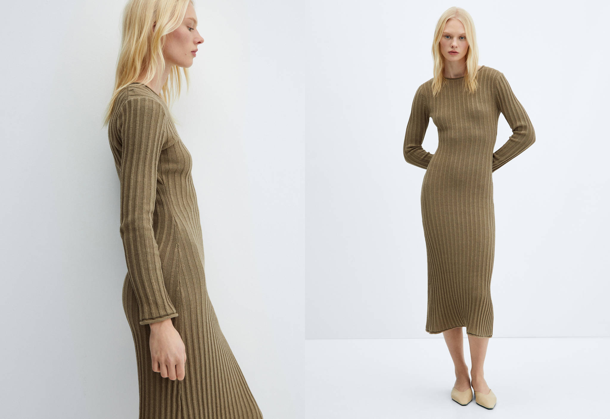 Ribbed knit dress - Panoramic plane
