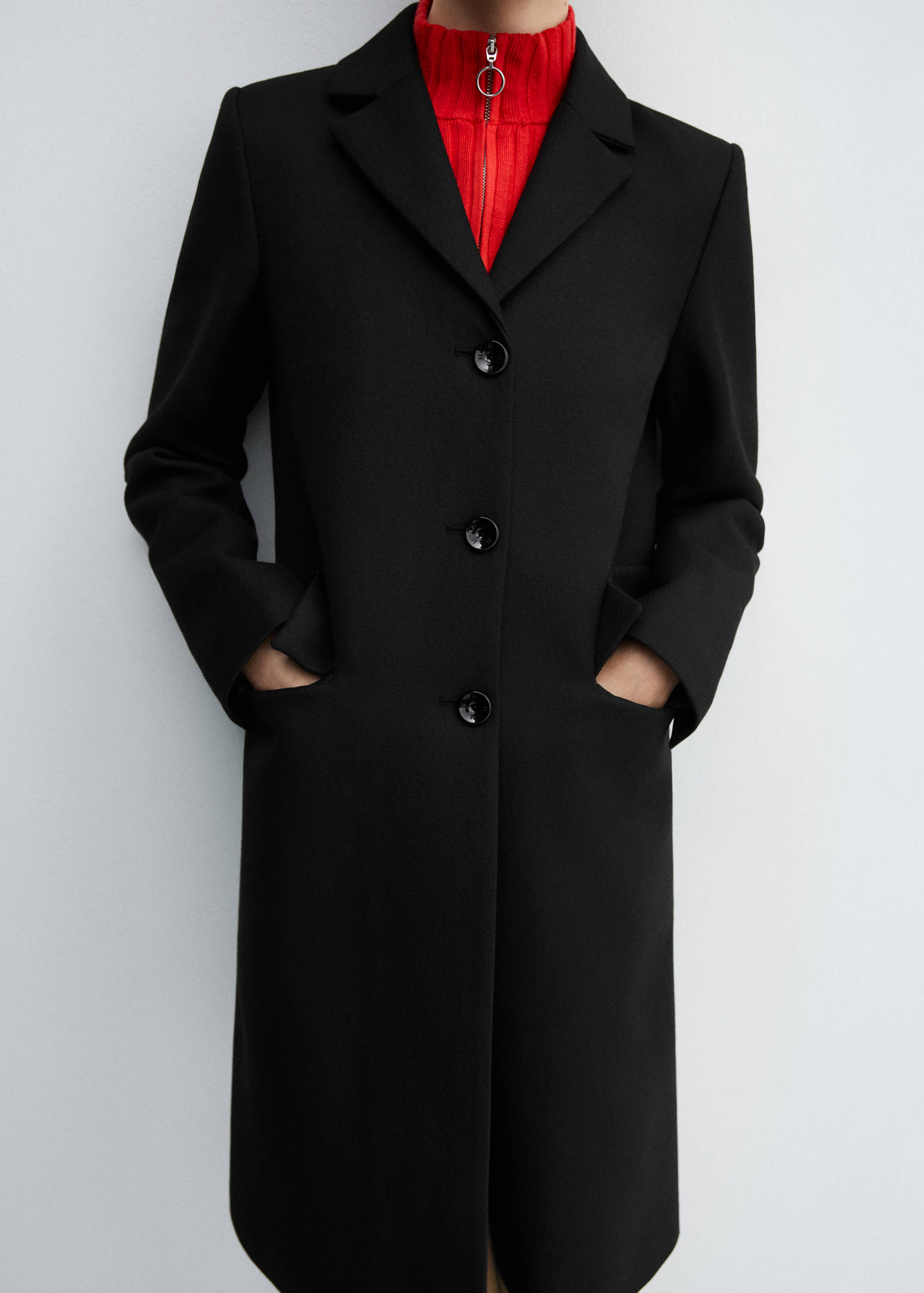 Структурированное пальто с лацканами - Деталь изделия 6