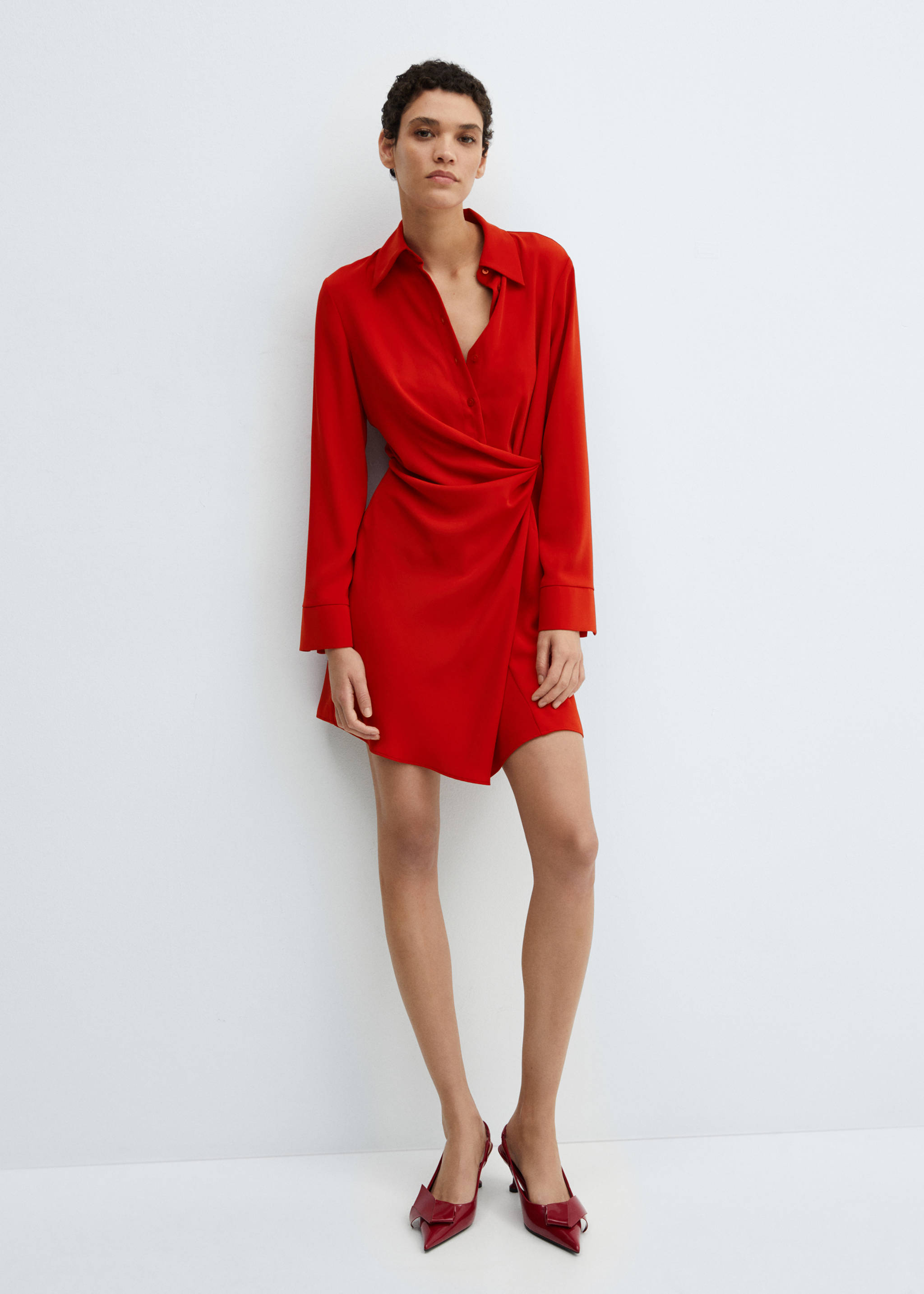 Draped wrap dress - General plane