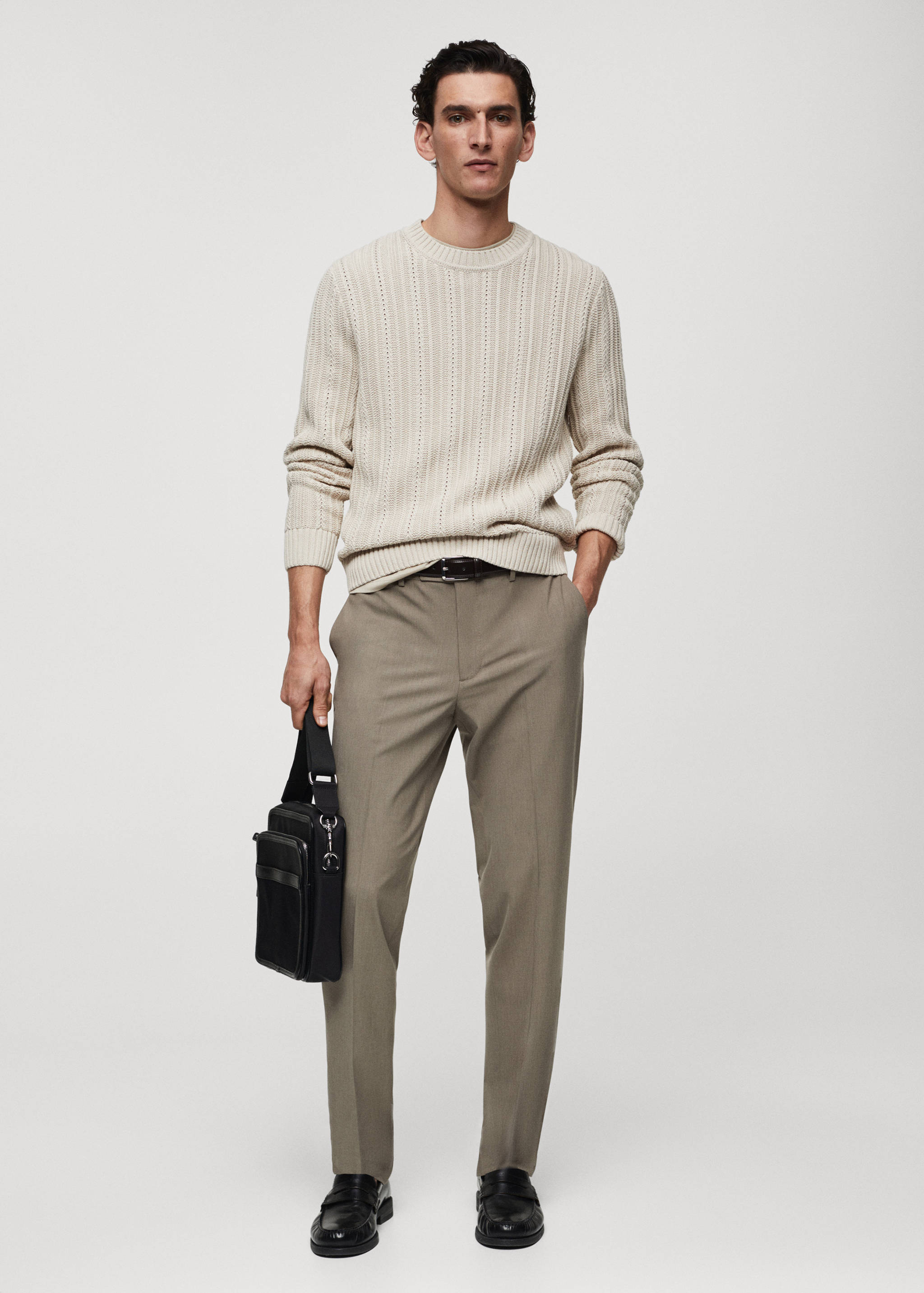 Pull-over combiné maille - Plan général