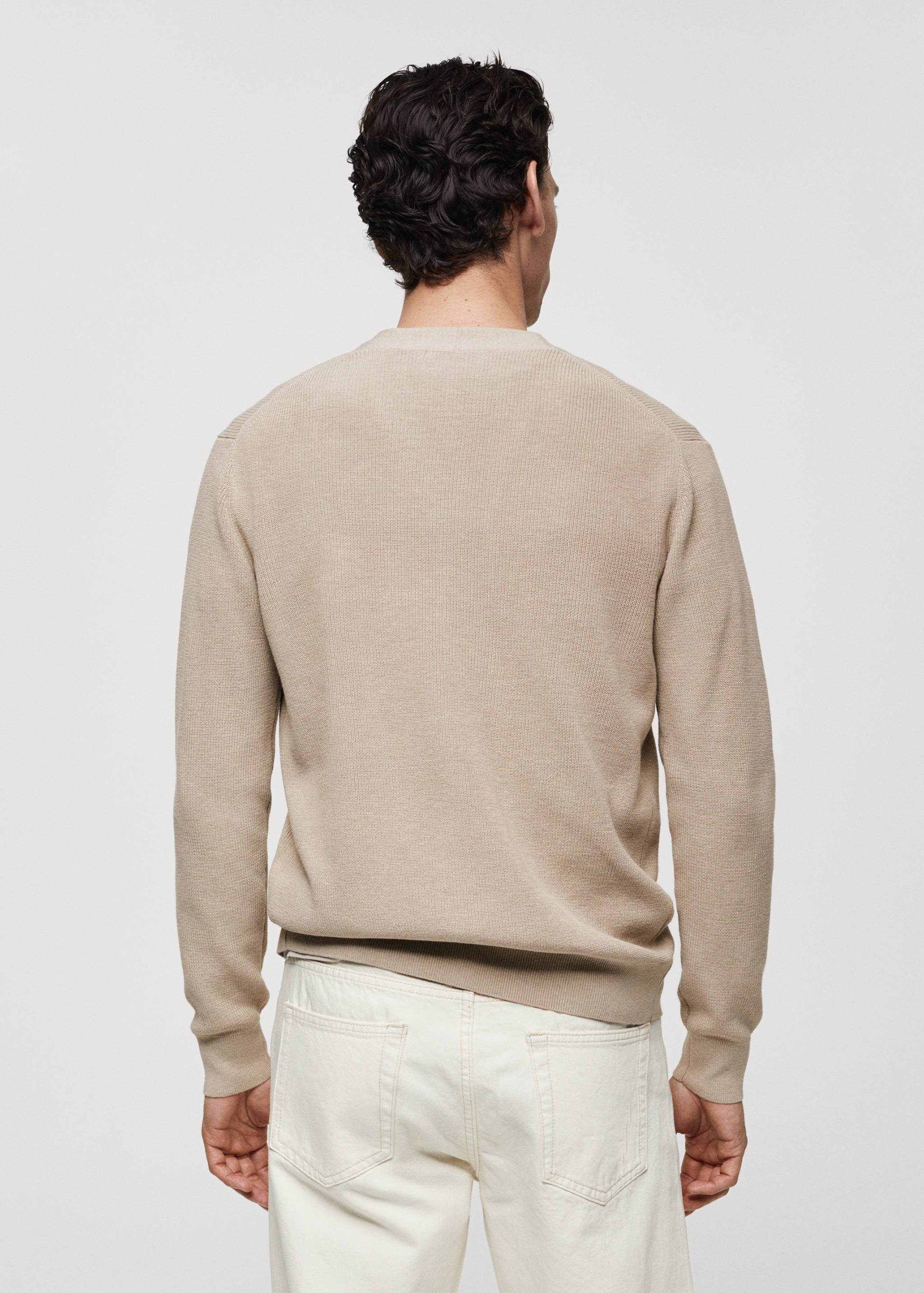 Cárdigan canalé botones - Reverso del artículo