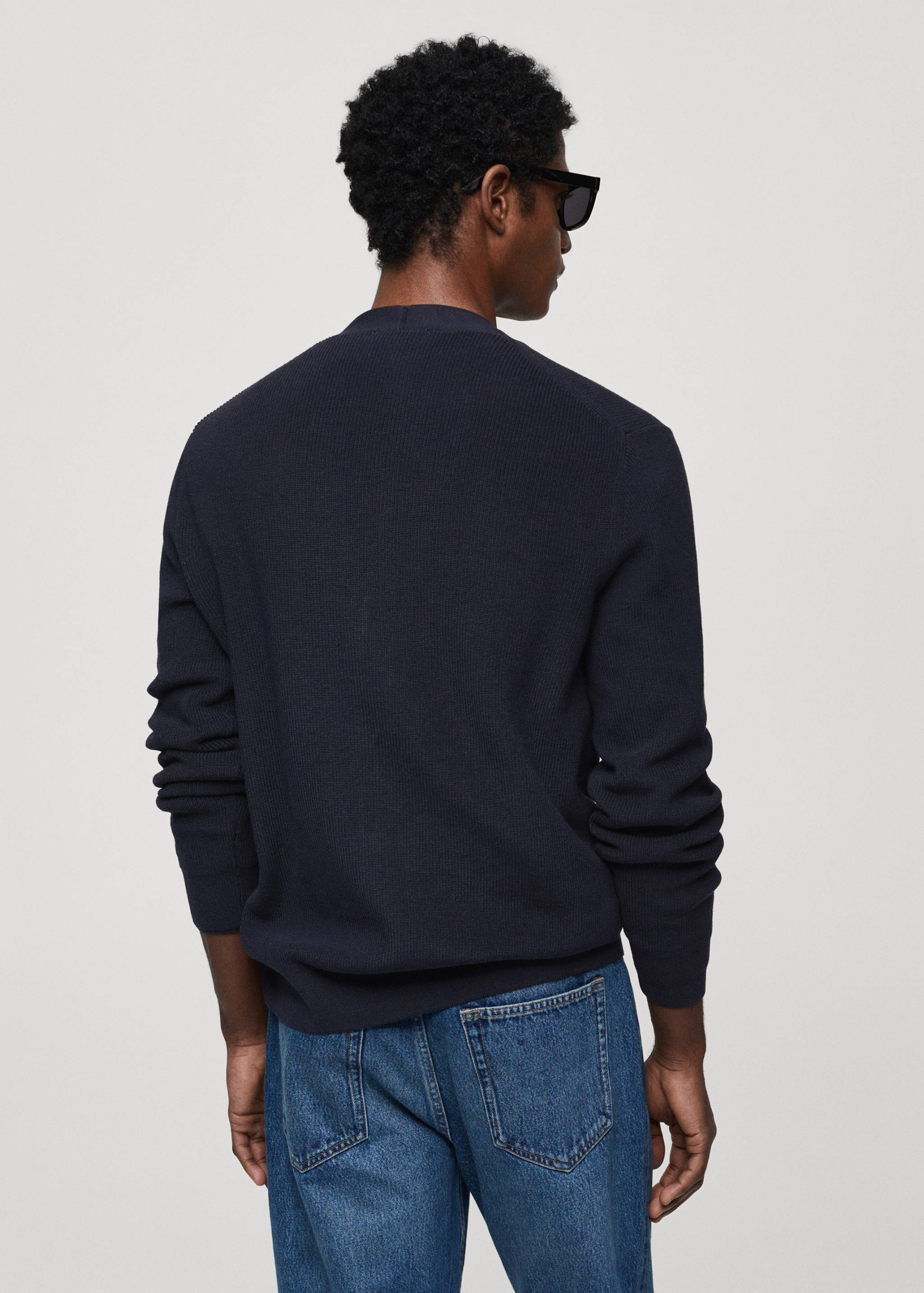 Cárdigan canalé botones - Reverso del artículo