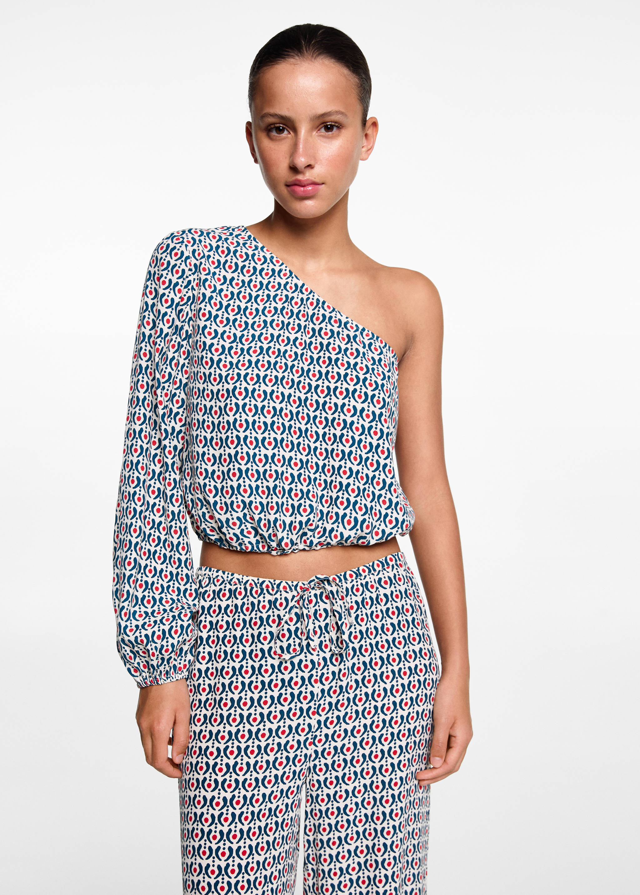 Pantalon droit imprimé - Plan moyen