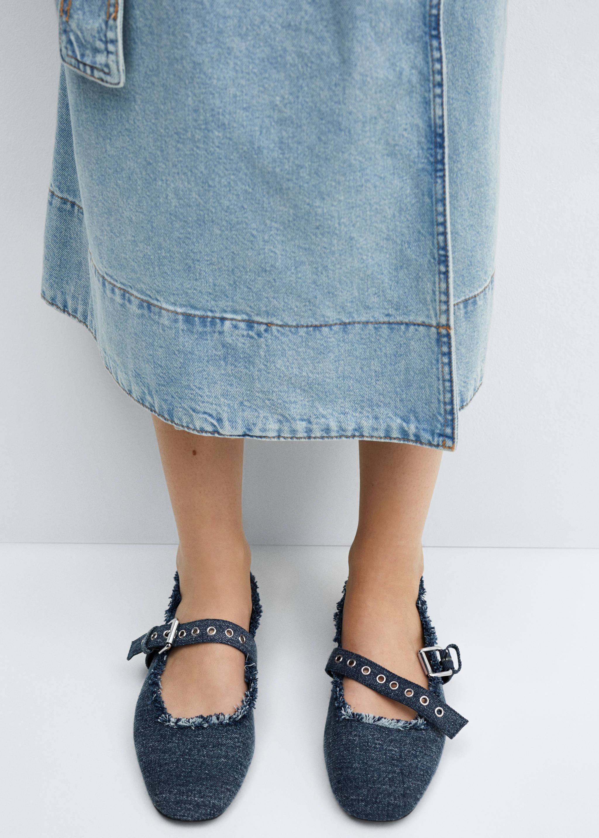 Denim ballerinas - Details of the article 9