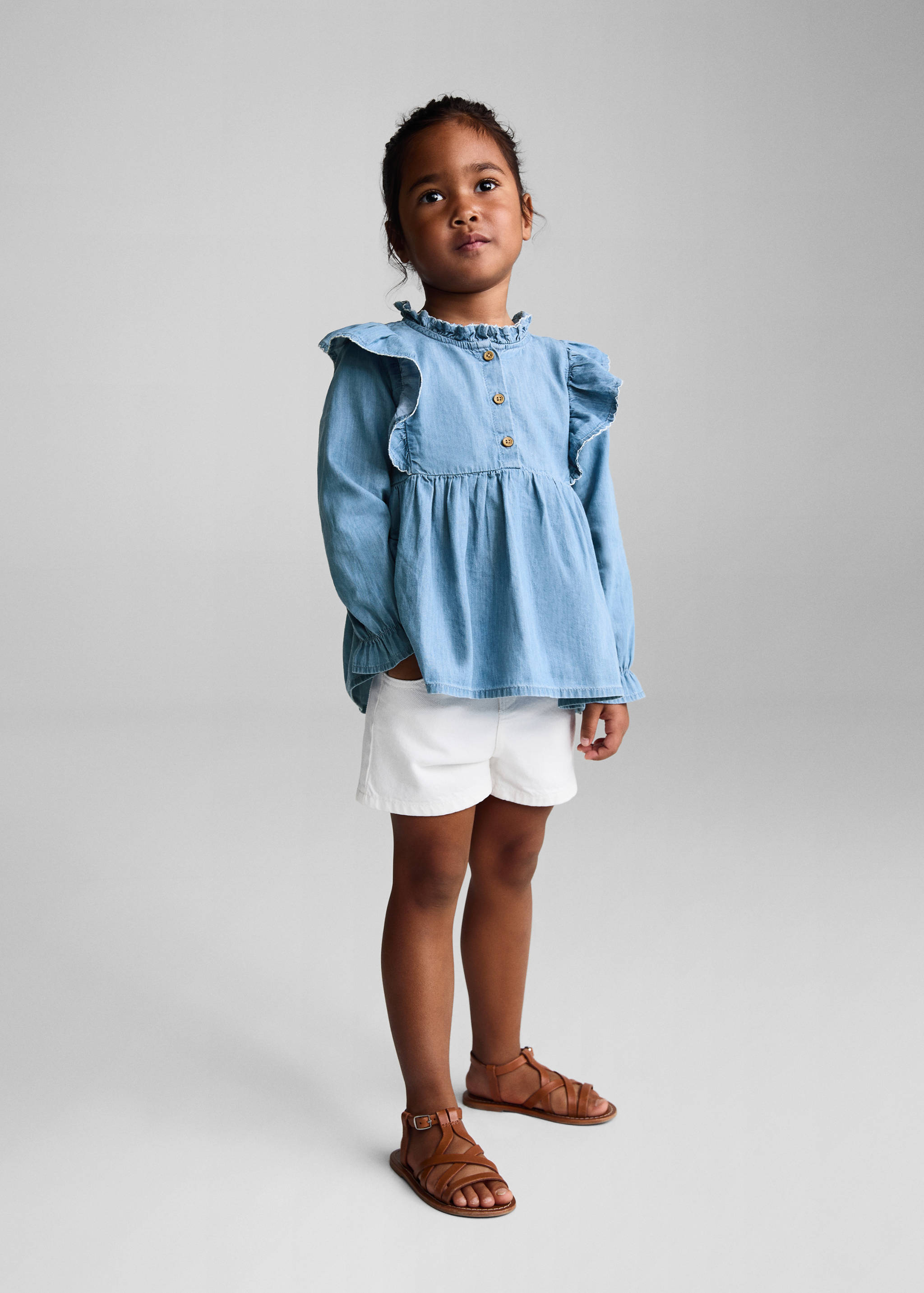 Camisa denim volantes - Plano general