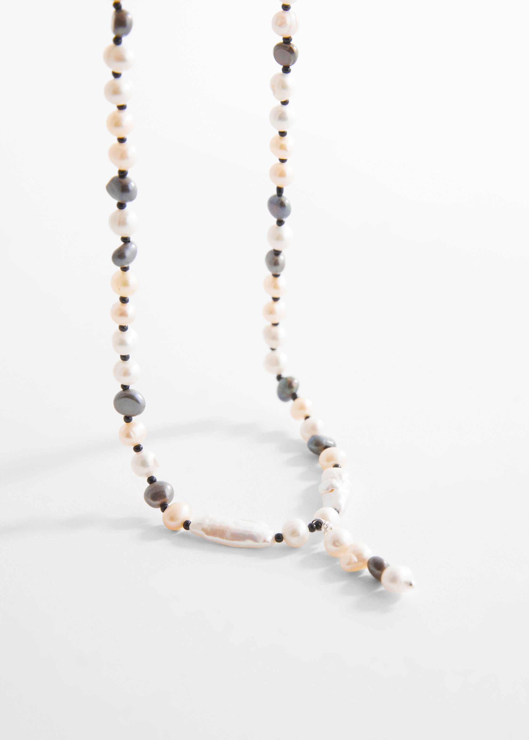 Combined natural pearl necklace - Medium plane