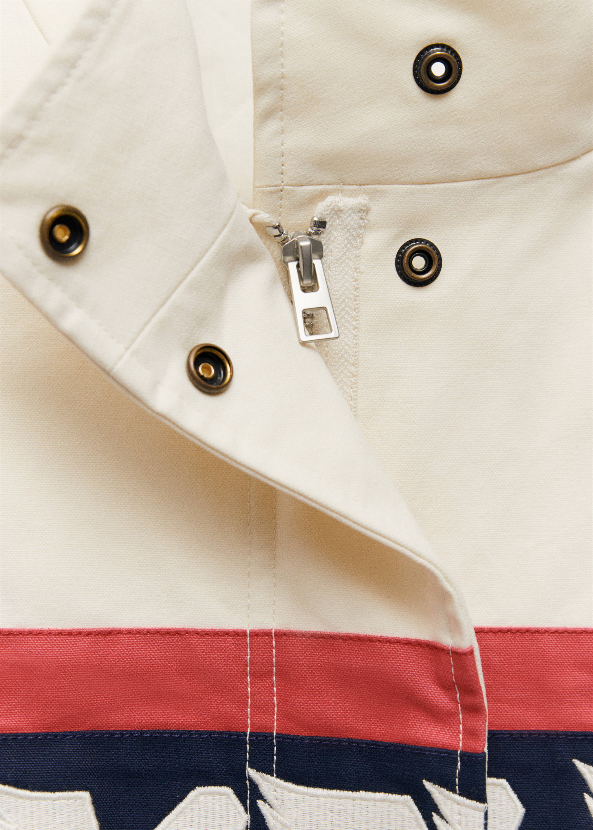 Cotton racing jacket with patches - Details of the article 8