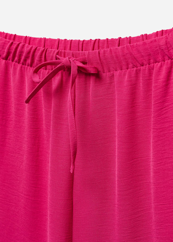 Wide leg trousers with elastic waist — Fuchsia