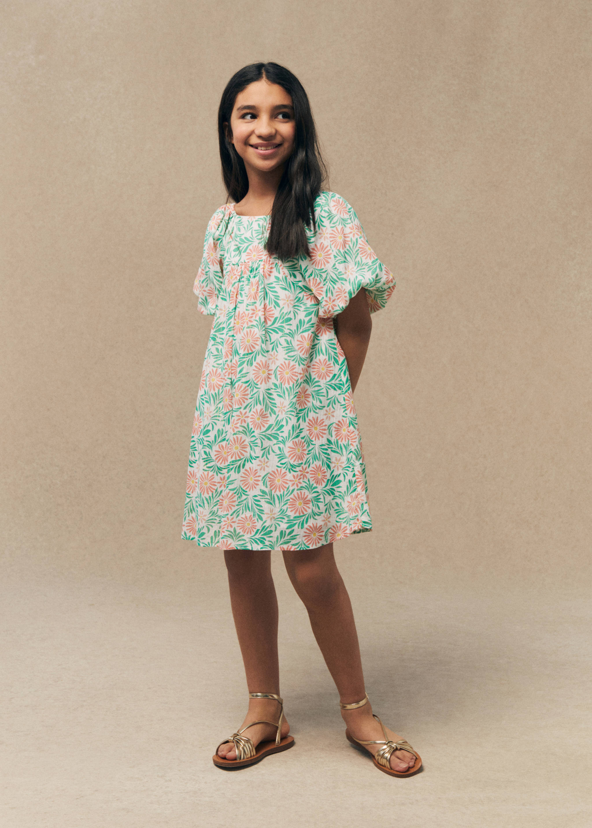 Printed cotton dress - General plane