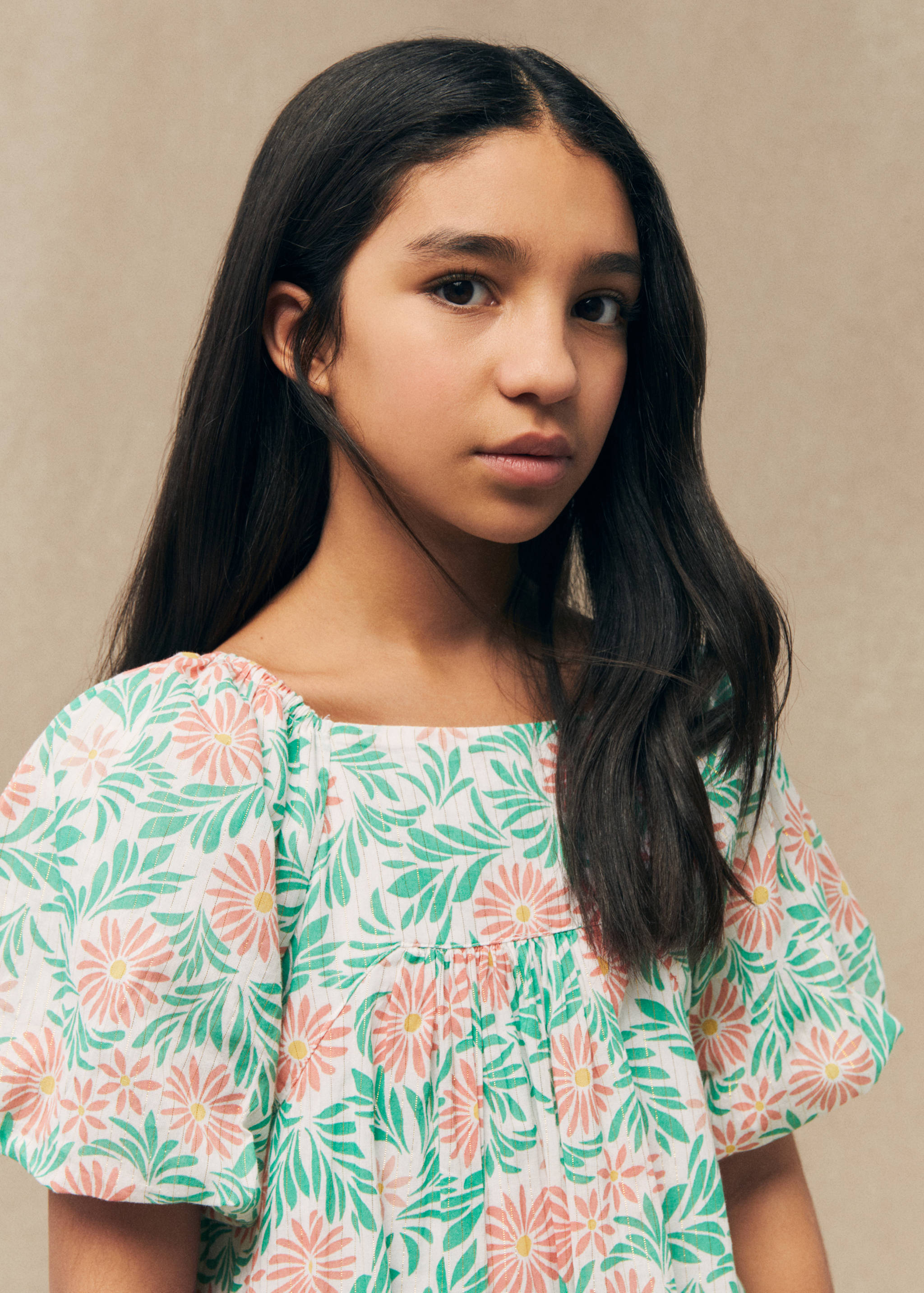 Printed cotton dress - Medium plane