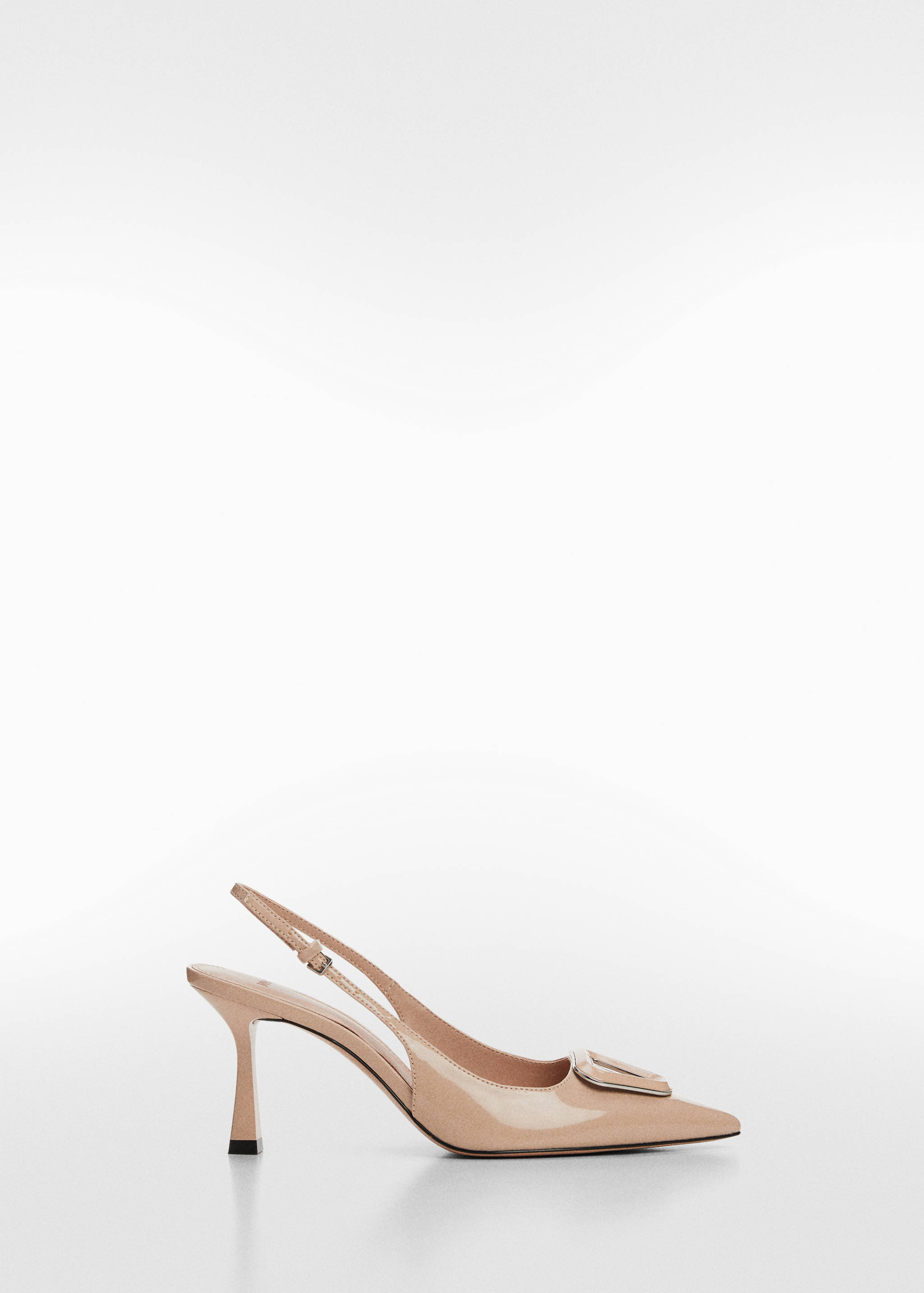 漆皮效果后空凉鞋 - null