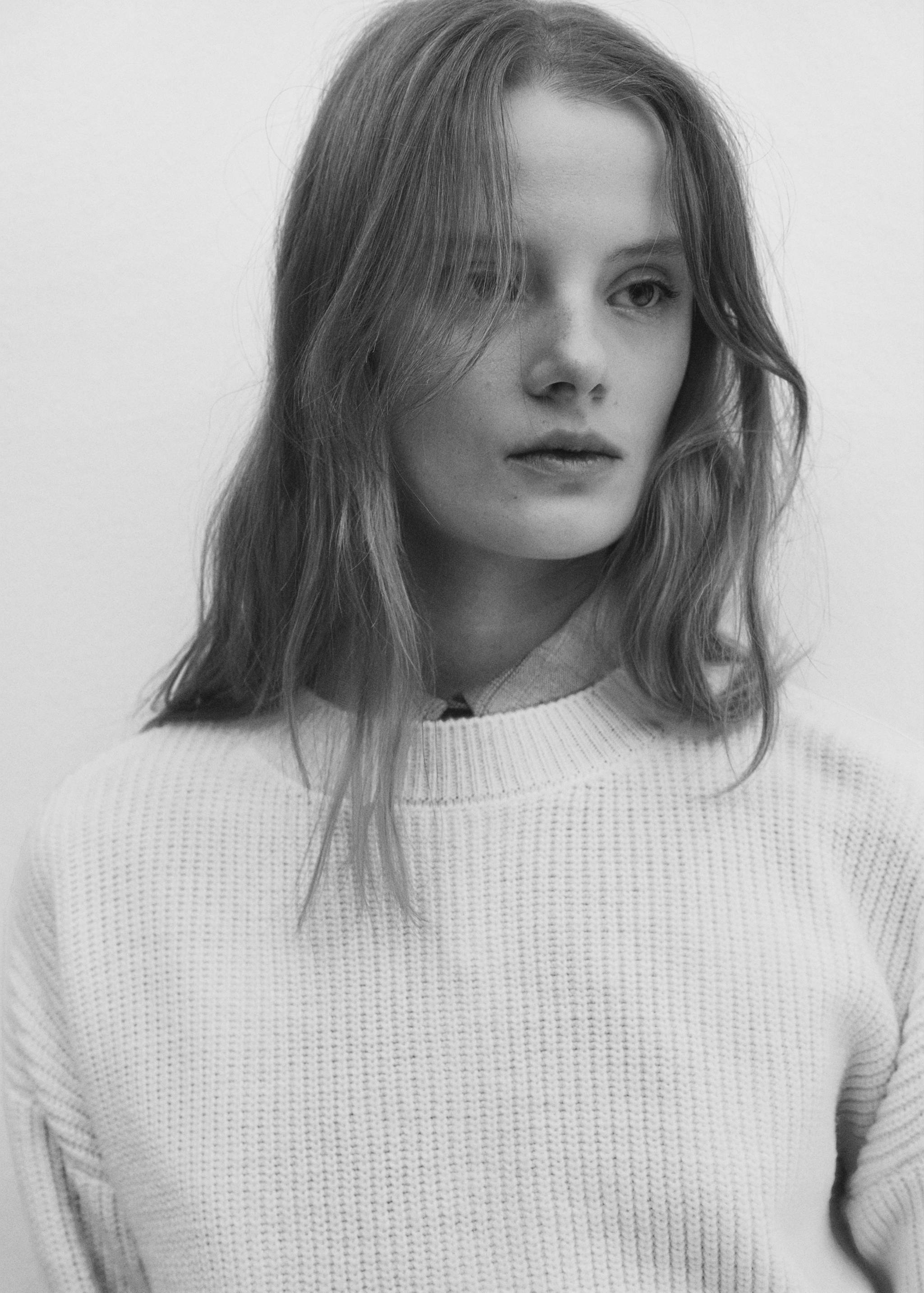 Round-neck knitted sweater - Details of the article 1