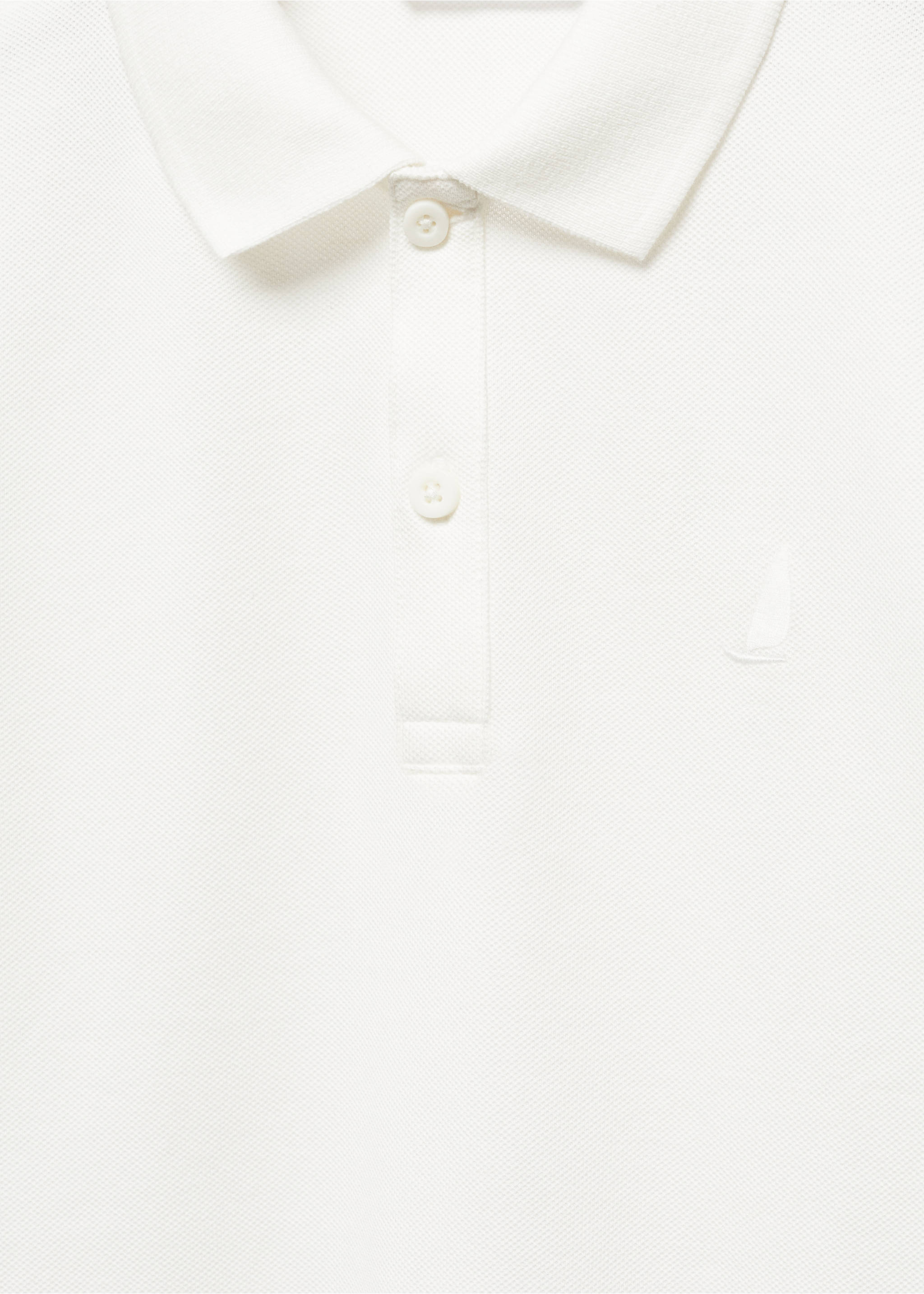 Polo 100 % coton - Détail de l'article 8, Blanc cassé. Ref: 67075137-00.