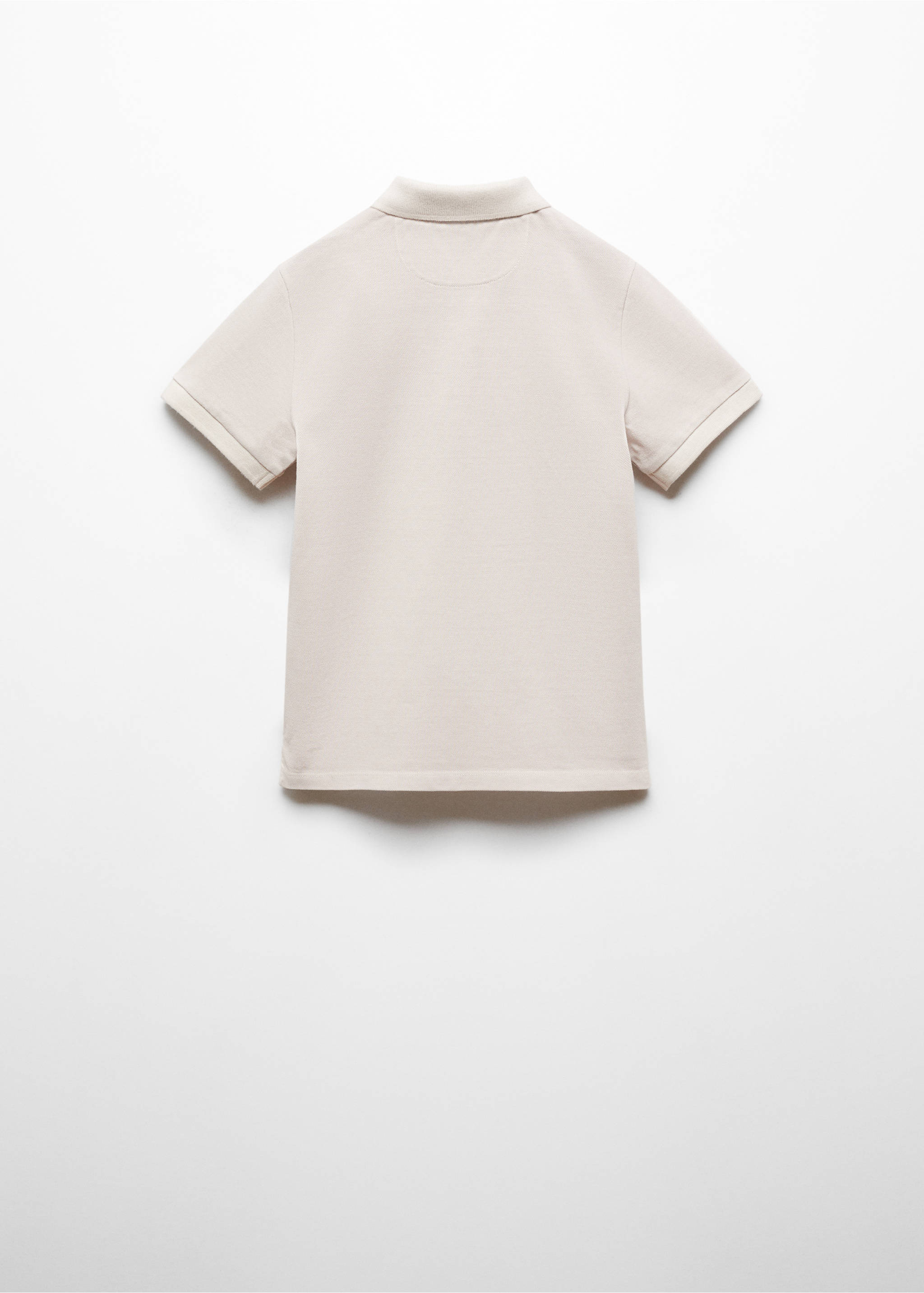 Polo 100 % coton - Verso de l’article, Sable. Ref: 67075137-00.