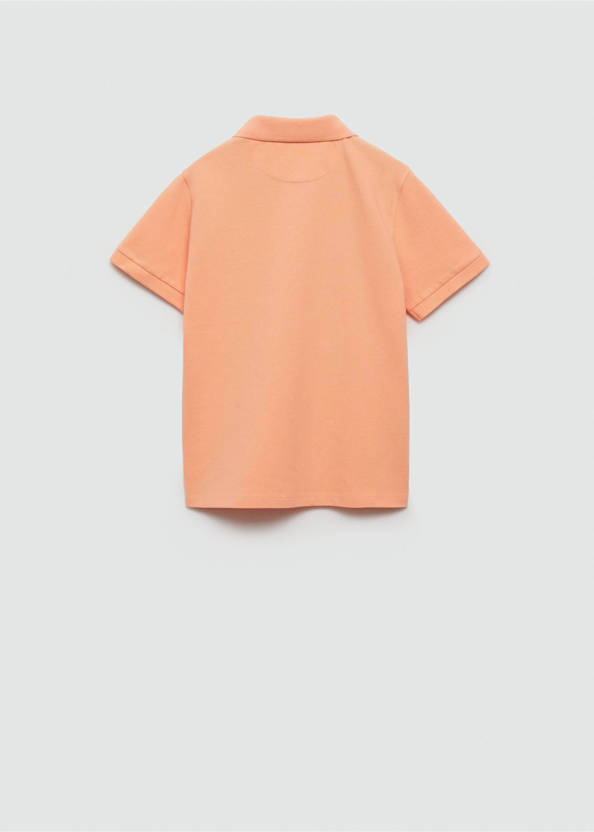 Polo 100 % coton - Verso de l’article, Orange pastel. Ref: 67075137-00.