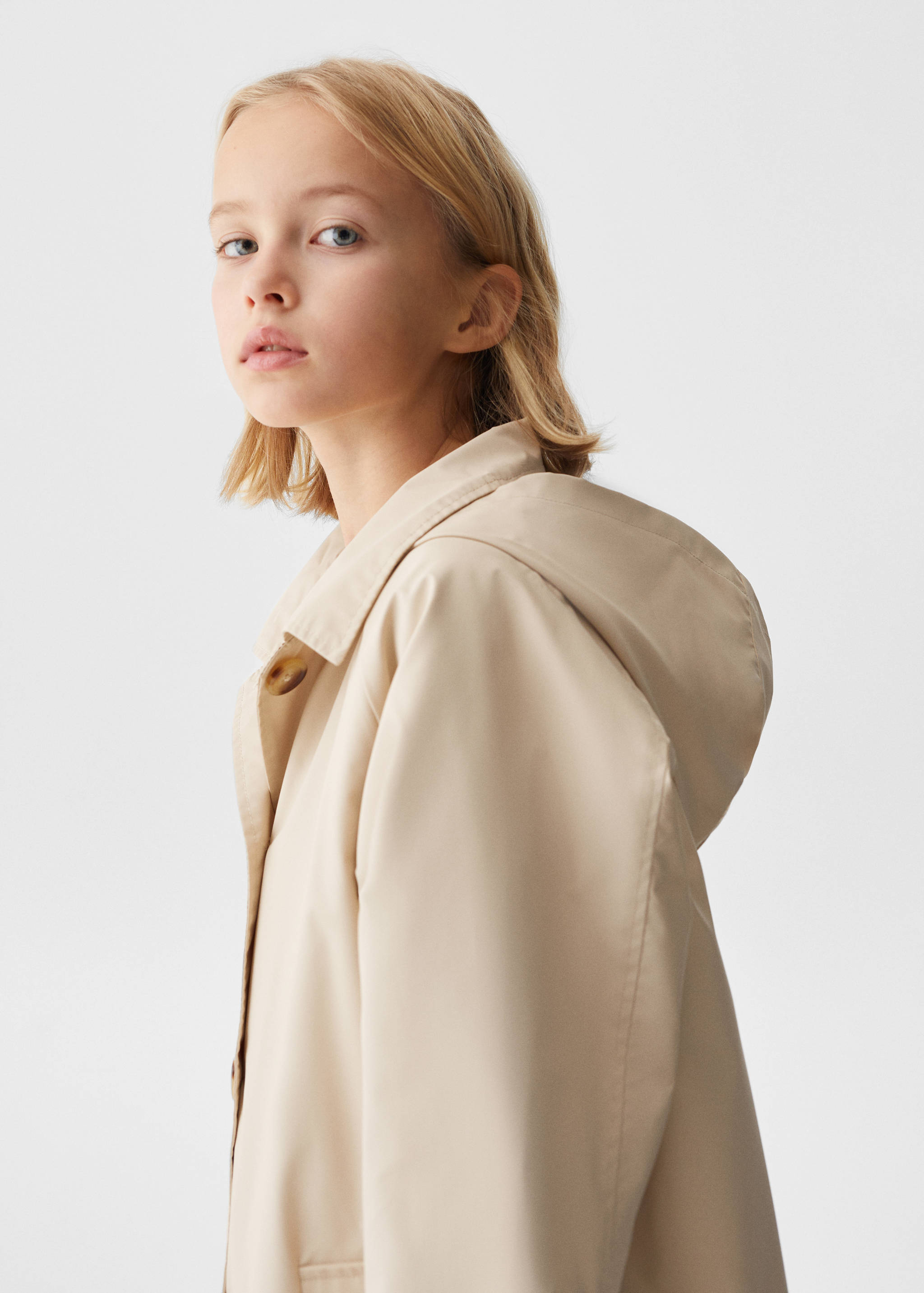 Hooded waterproof trench coat - Details of the article 1