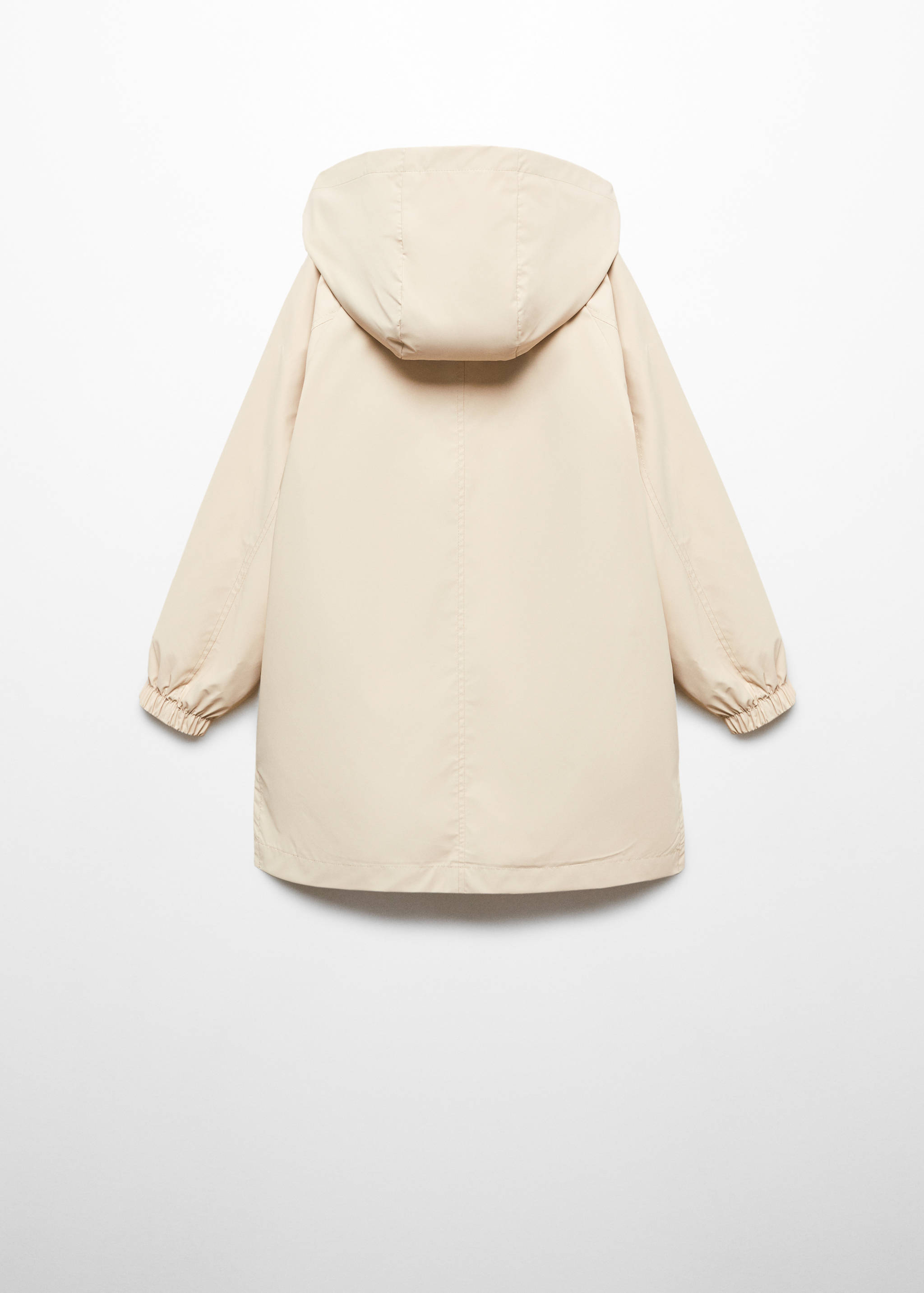 Hooded waterproof trench coat - Reverse of the article