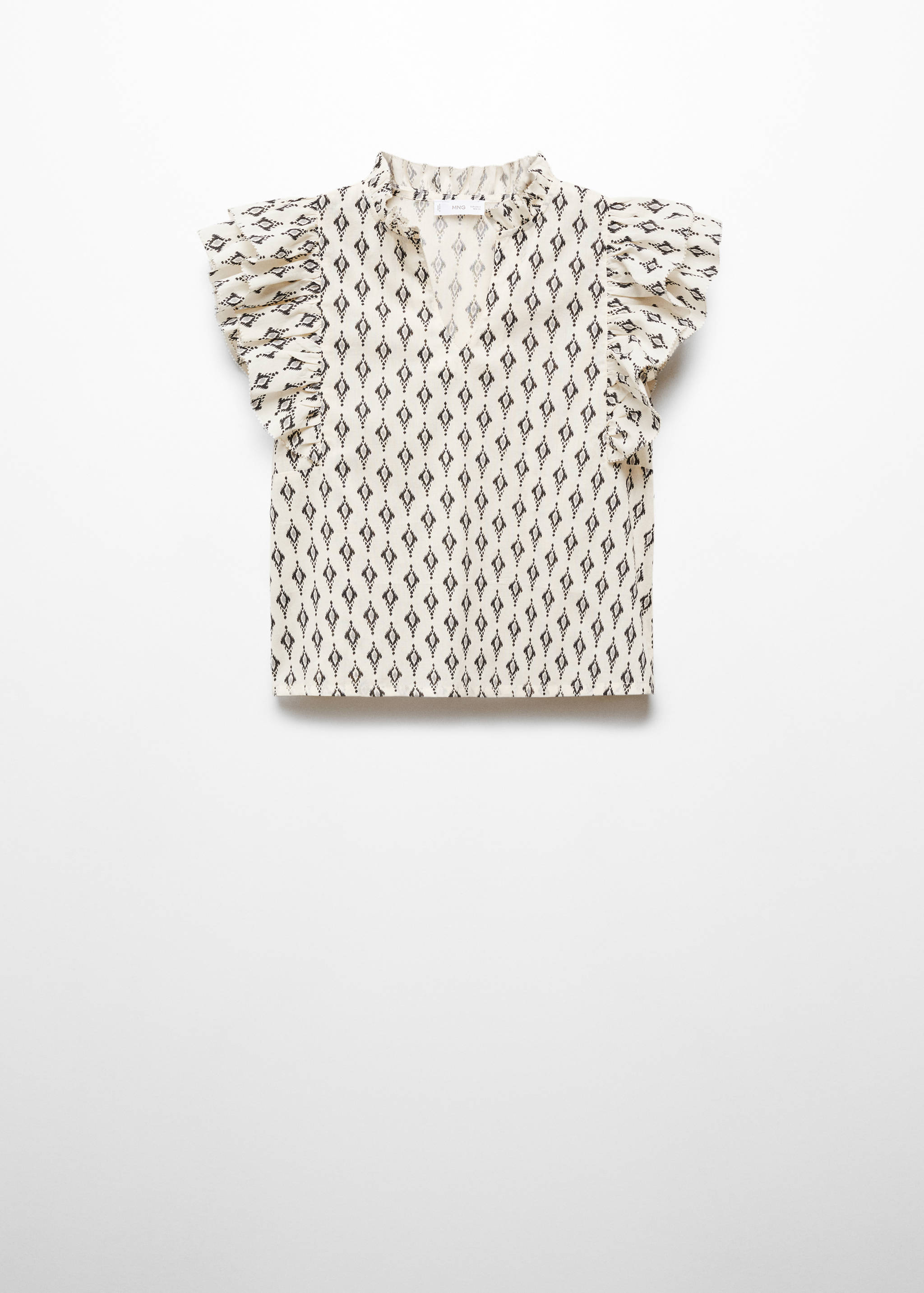 Blouse imprimée à volants - Article sans modèle