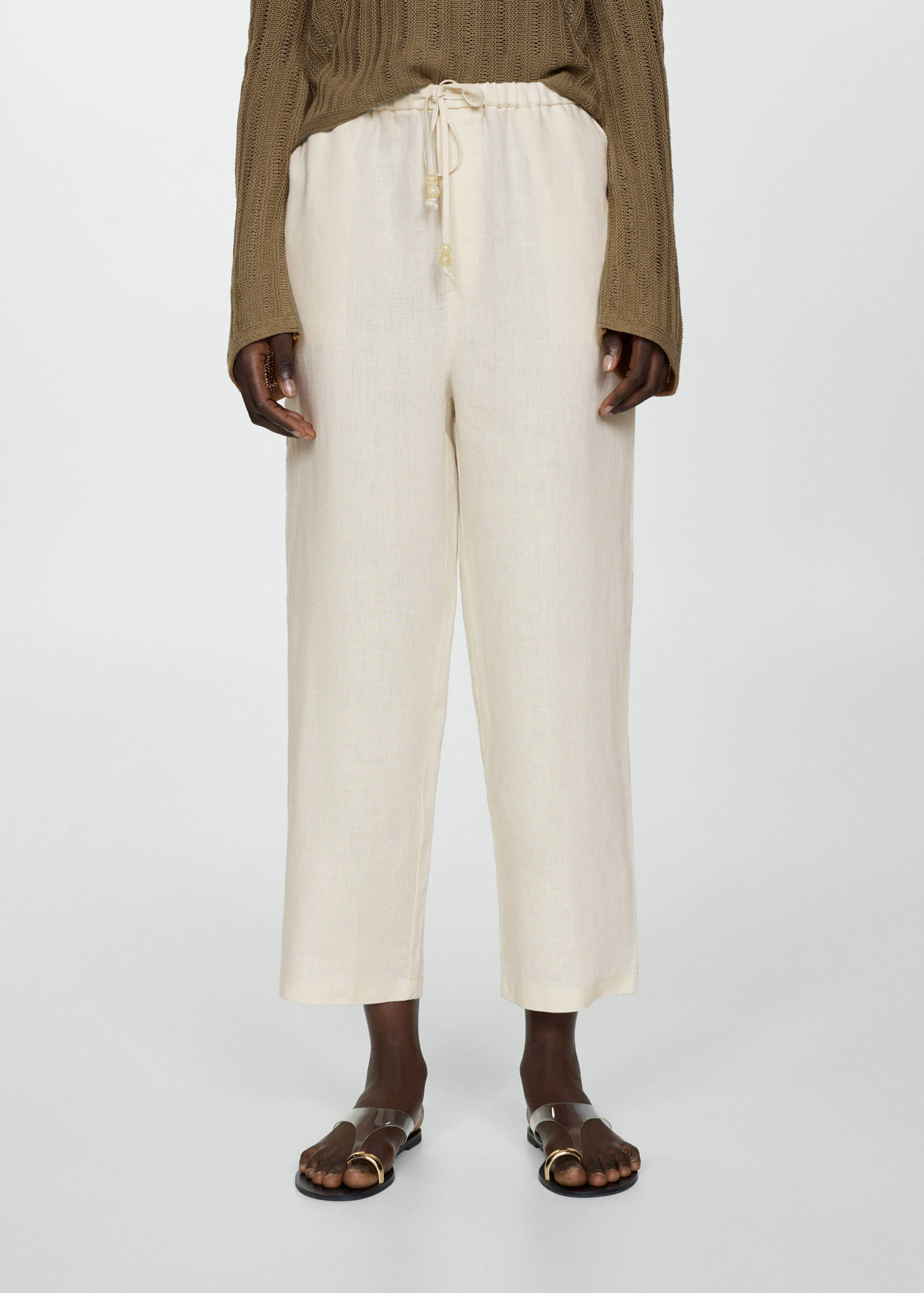 Брюки 100% лен - Средний план