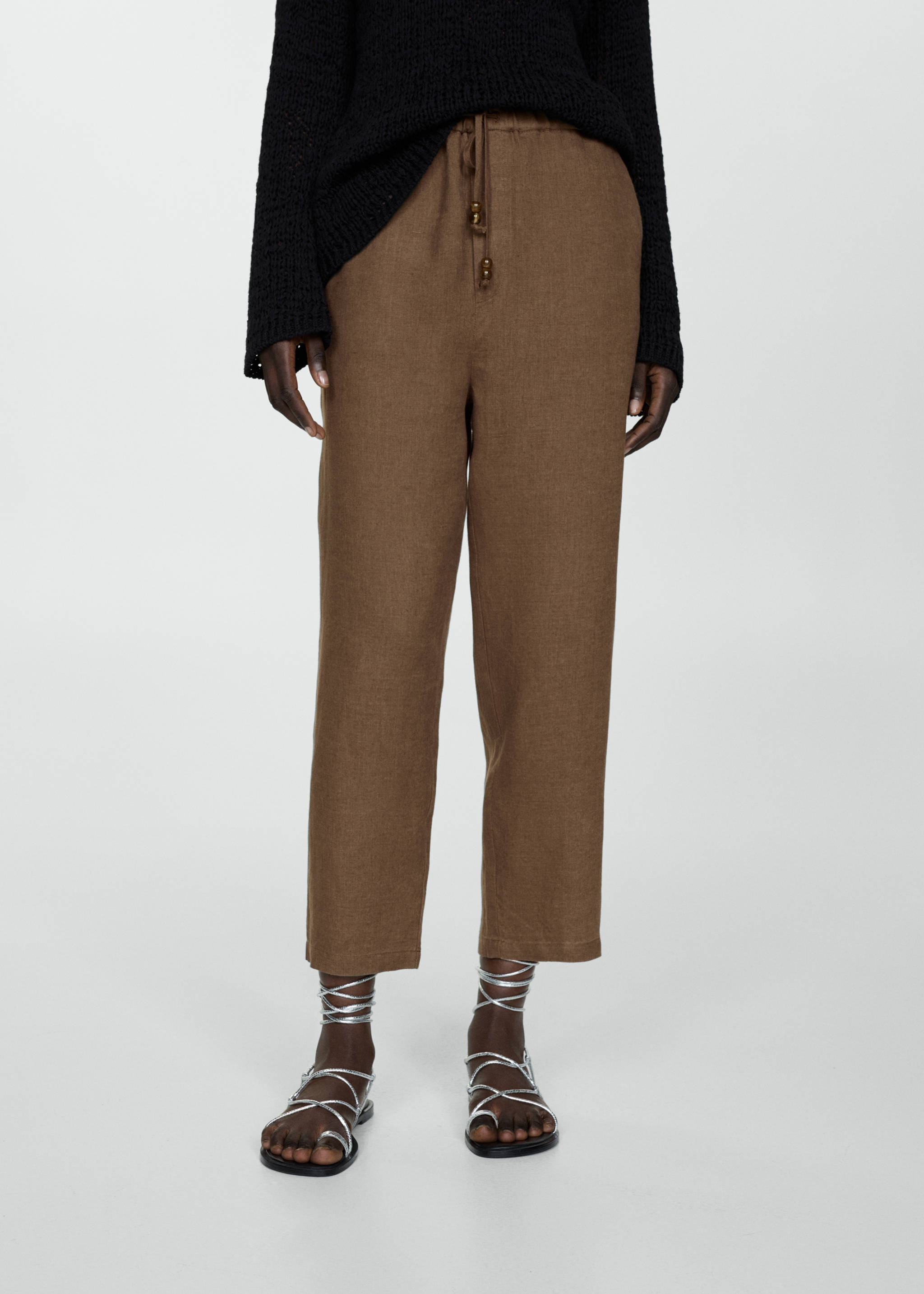 Брюки 100% лен - Средний план