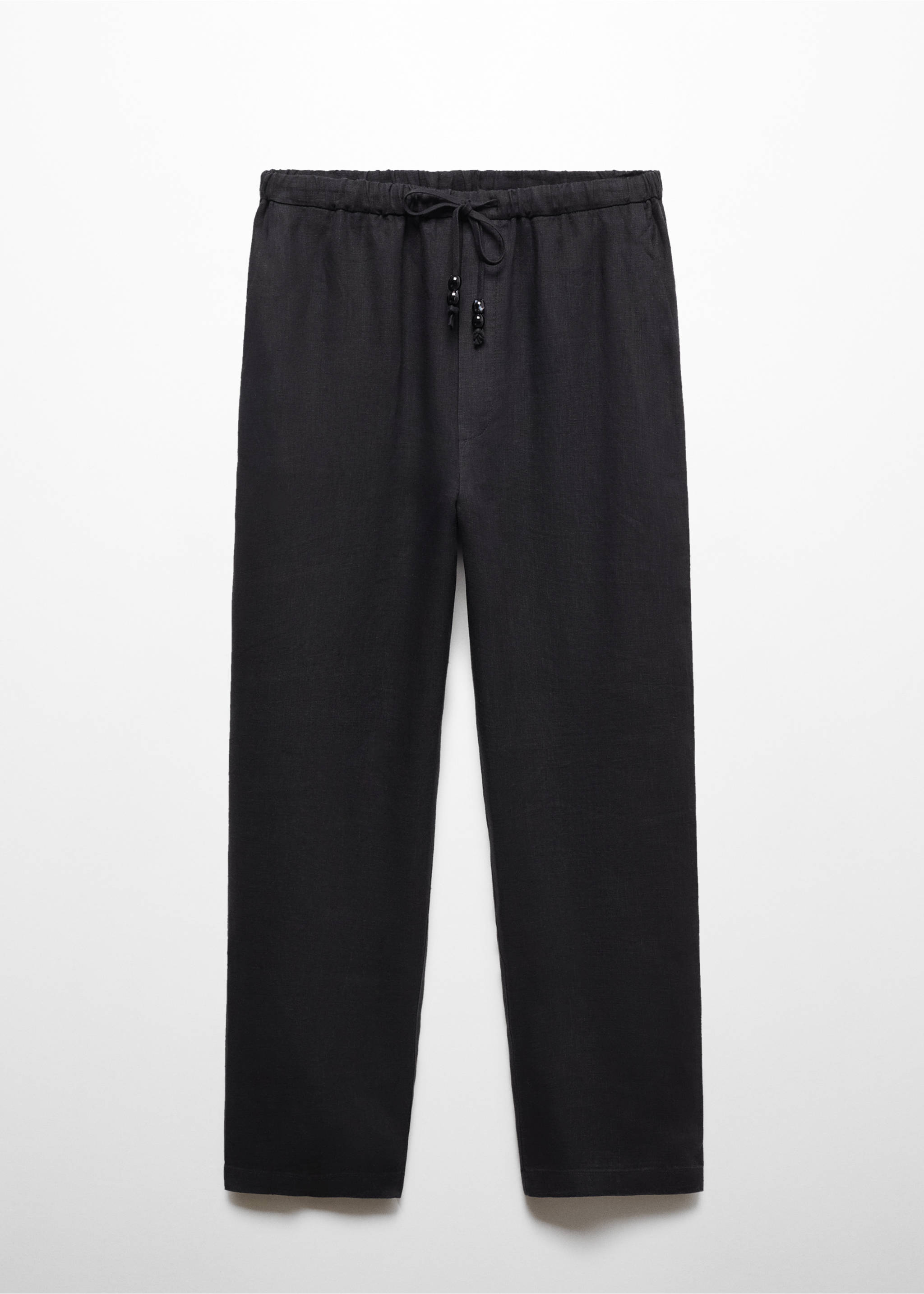 100% linen trousers - Article without model, Black. Ref: 67075724-00.