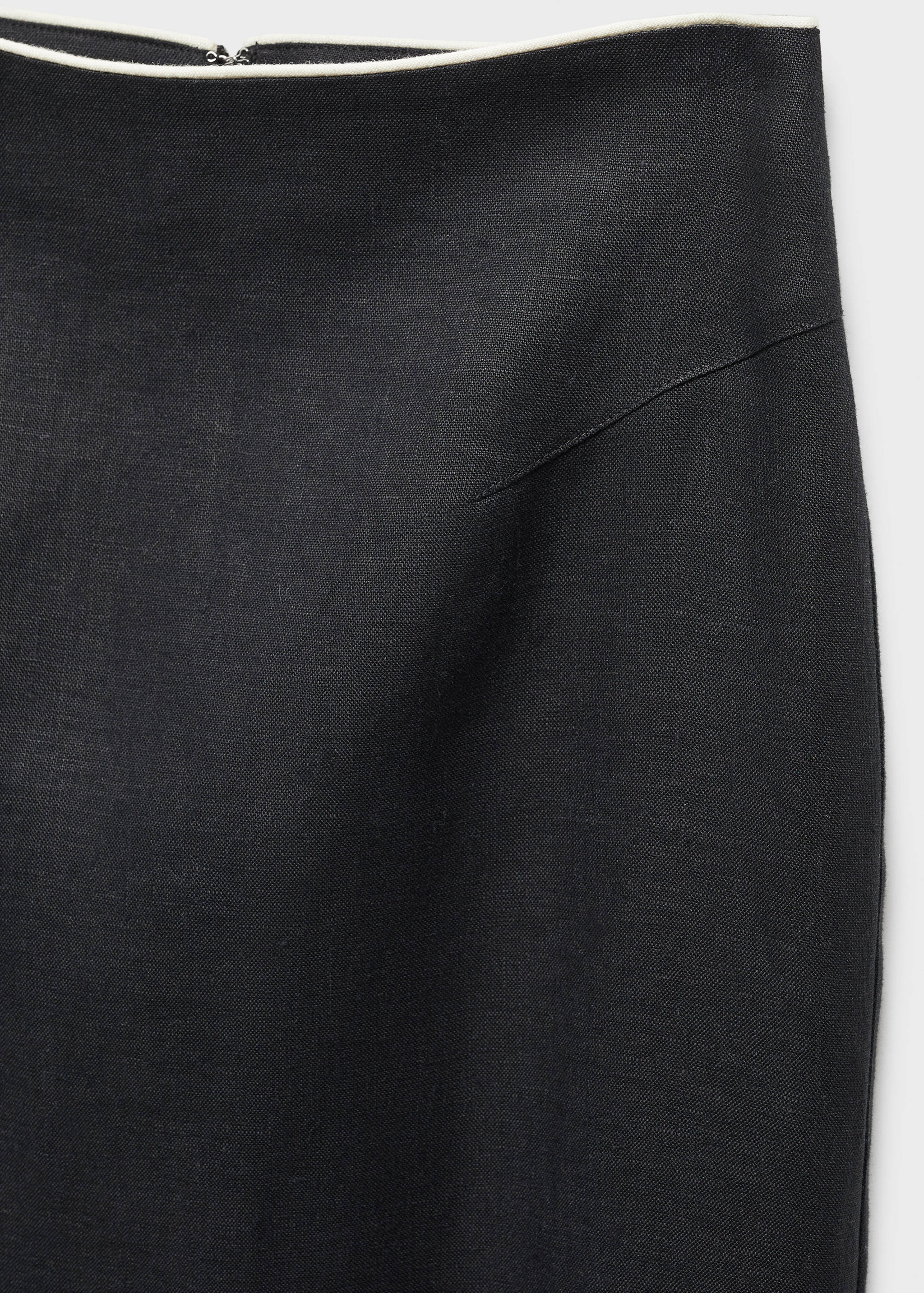 Linen skirt with slit - Details of the article 8