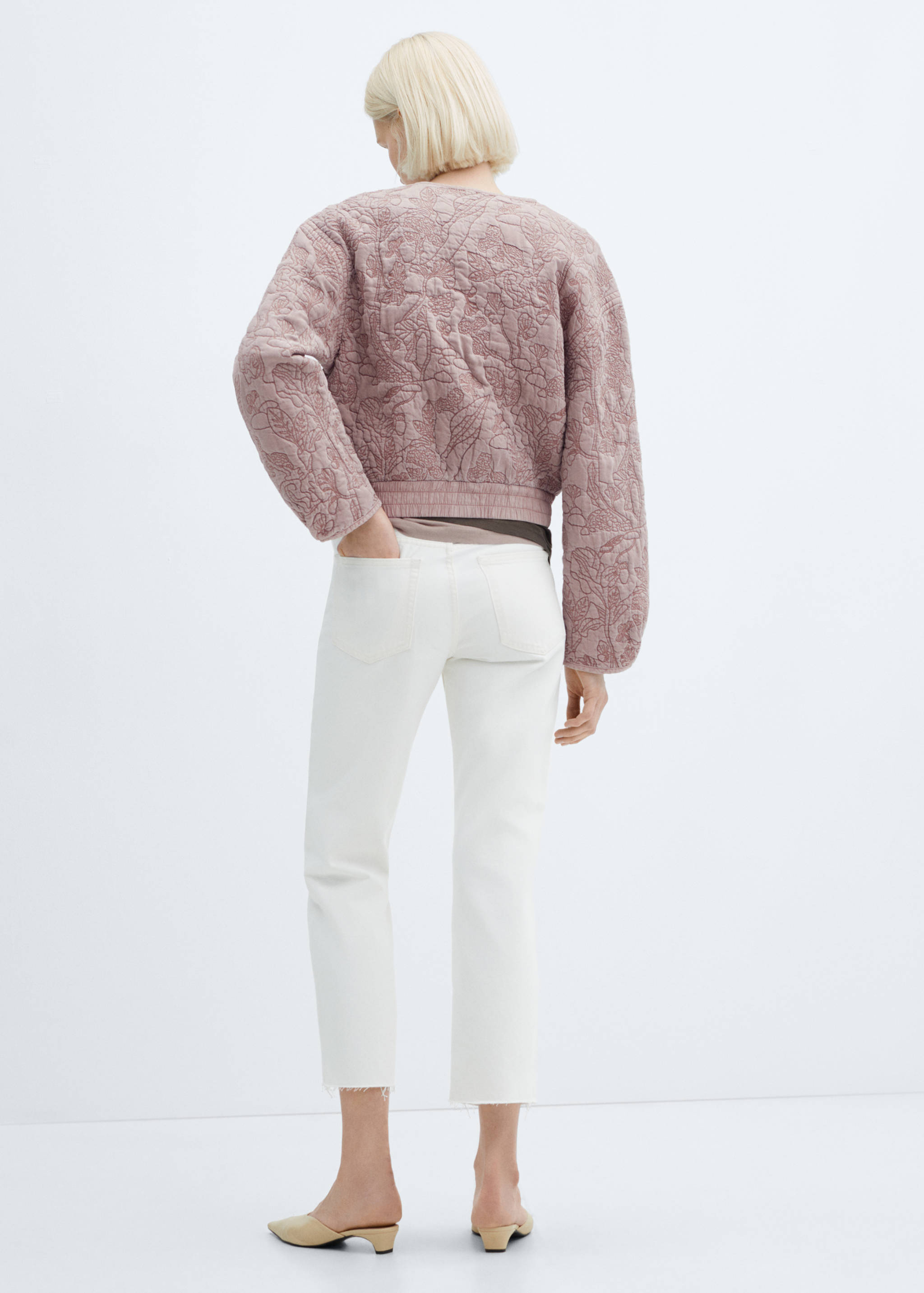 Floral embroidered jacket - Reverse of the article