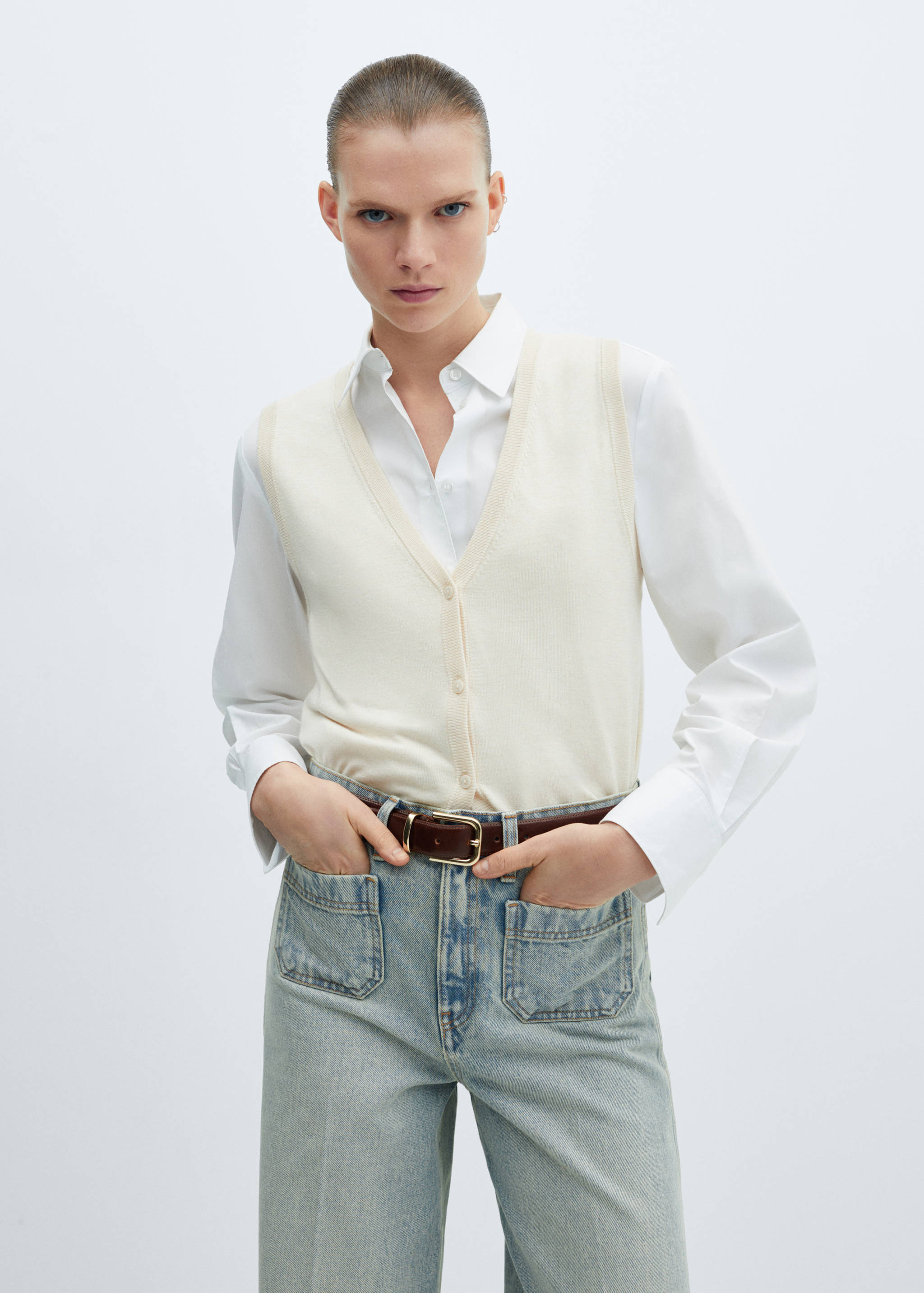 Jeans wideleg bolsillos - Detalle del artículo 1