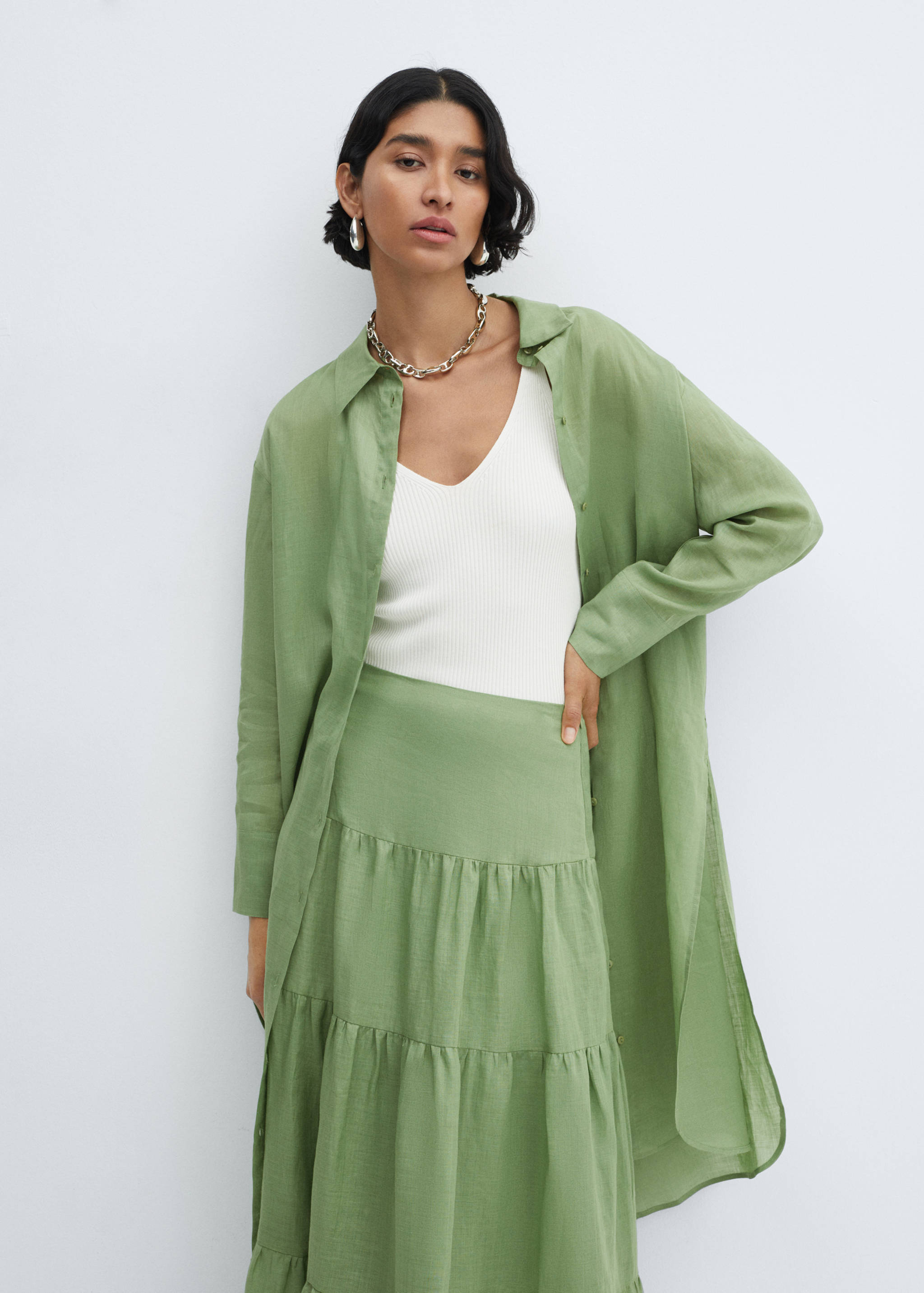 Φούστα μάξι ραμί - Λεπτομέρεια του προϊόντος 1