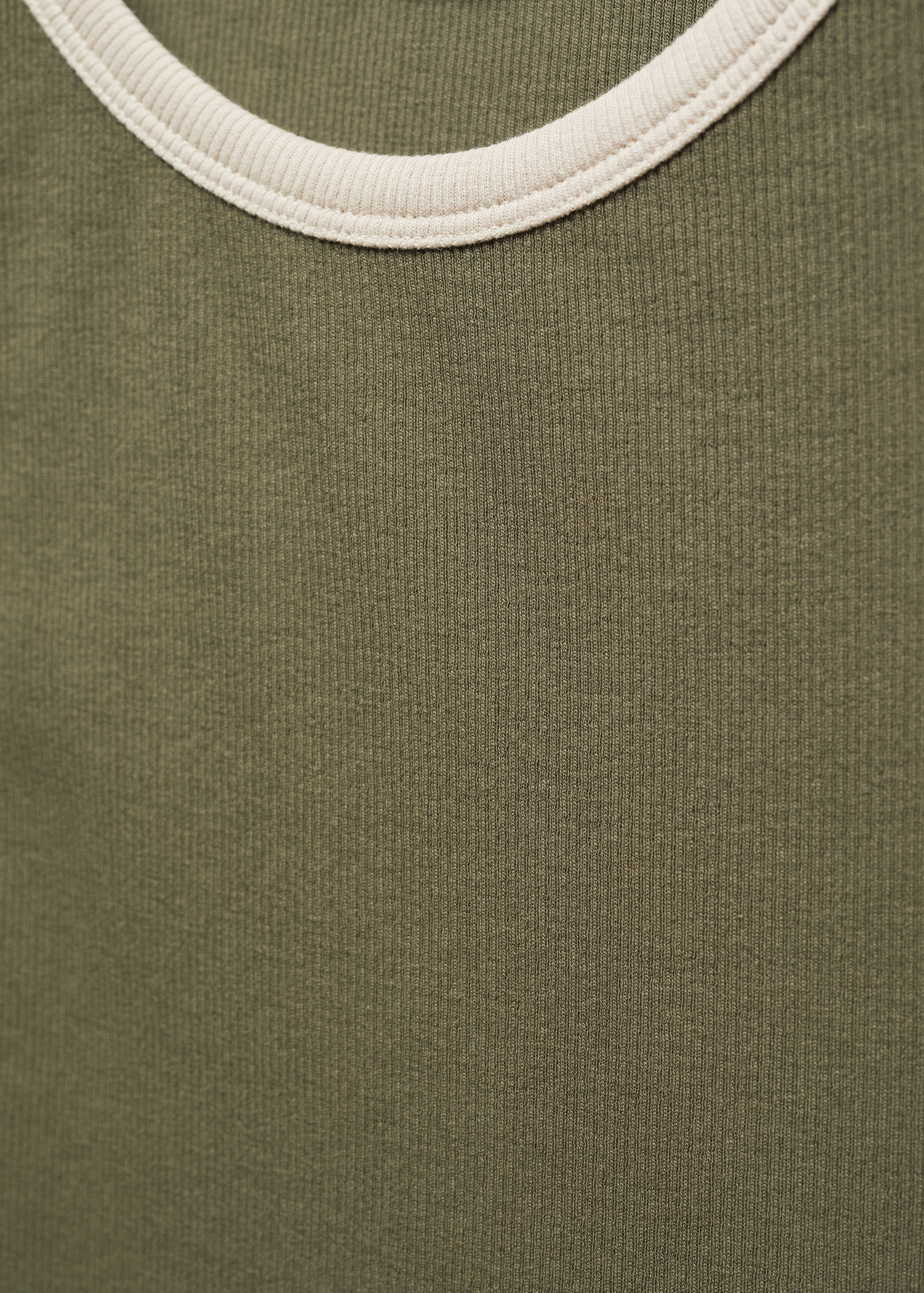 Contrast ribbed knit dress - Details of the article 8