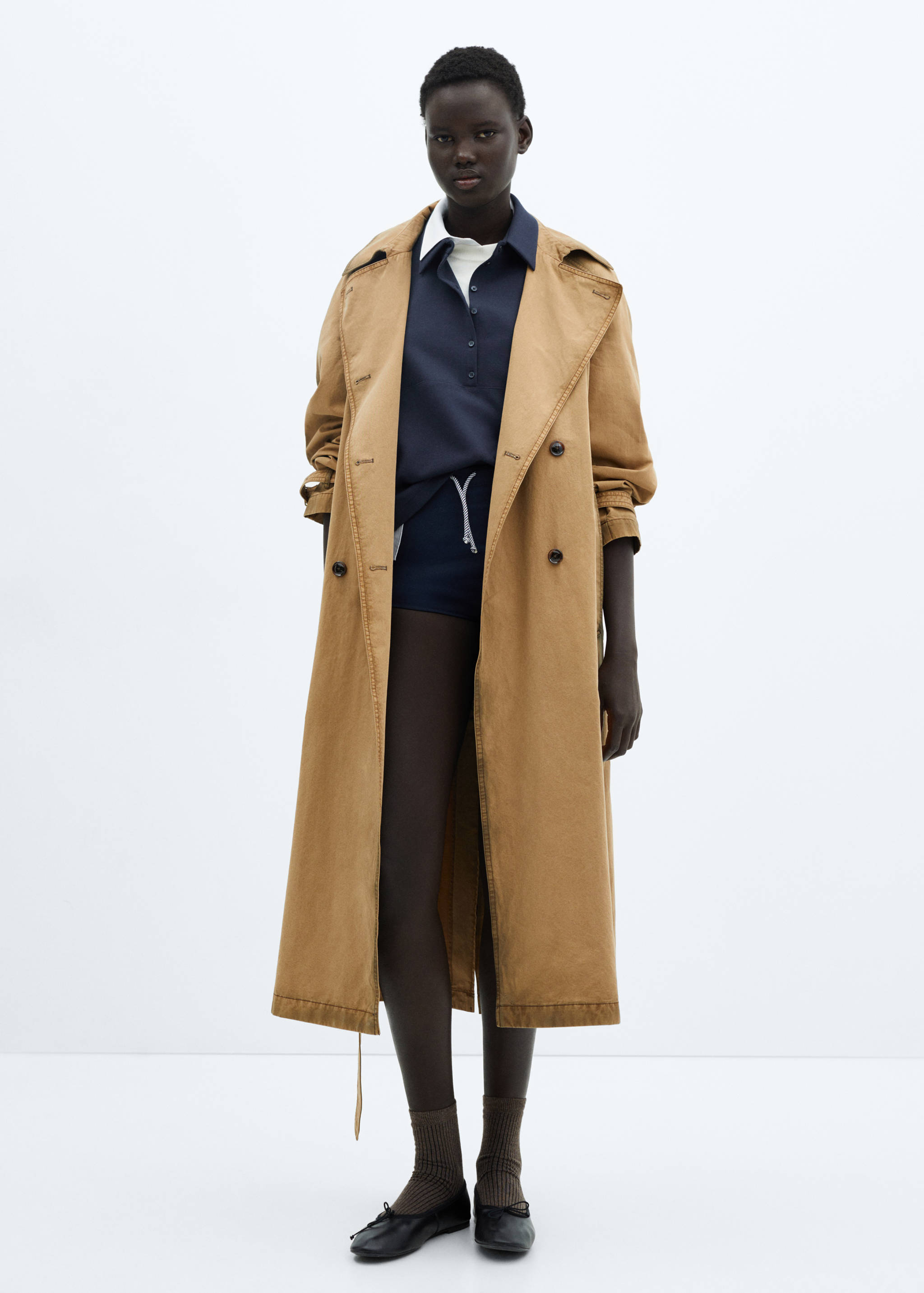 可调节抽绳的Polo 运动衫 - null