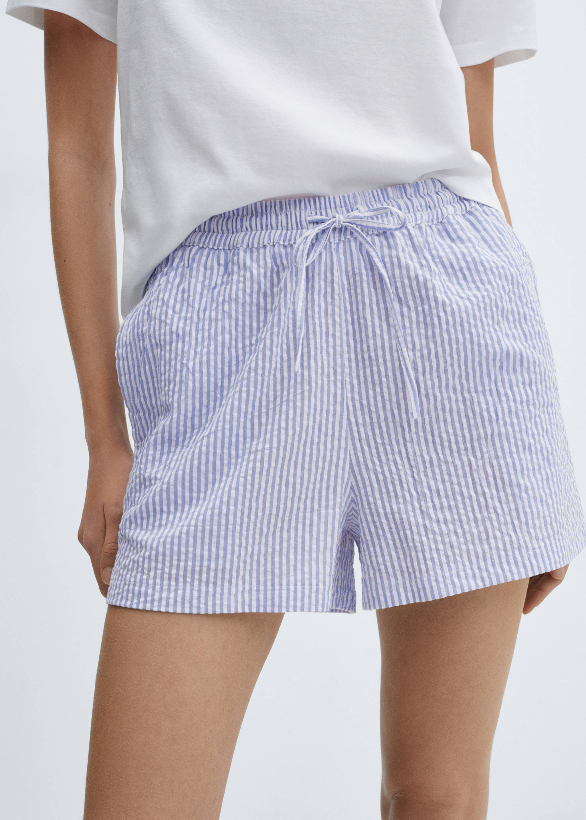Two-piece striped cotton pyjamas - Details of the article 6