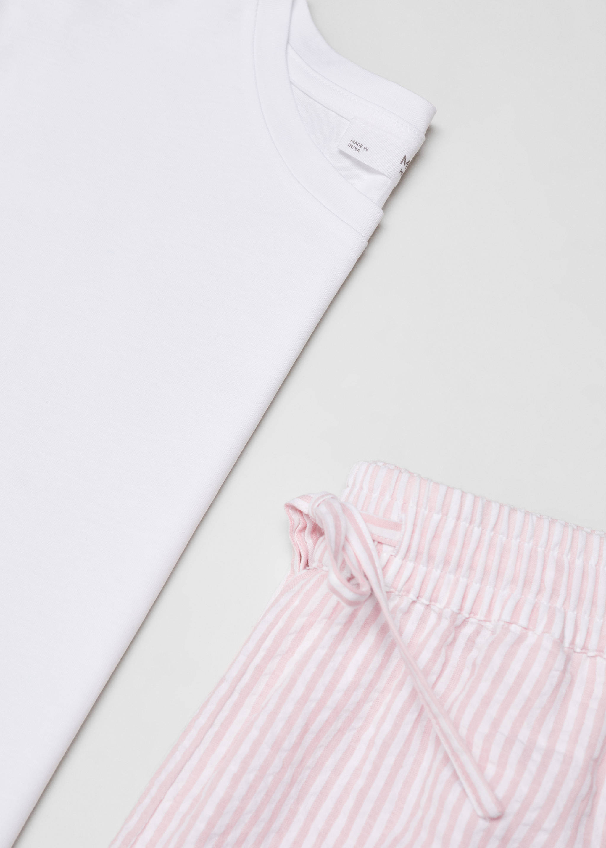 Two-piece striped cotton pyjamas - Details of the article 8
