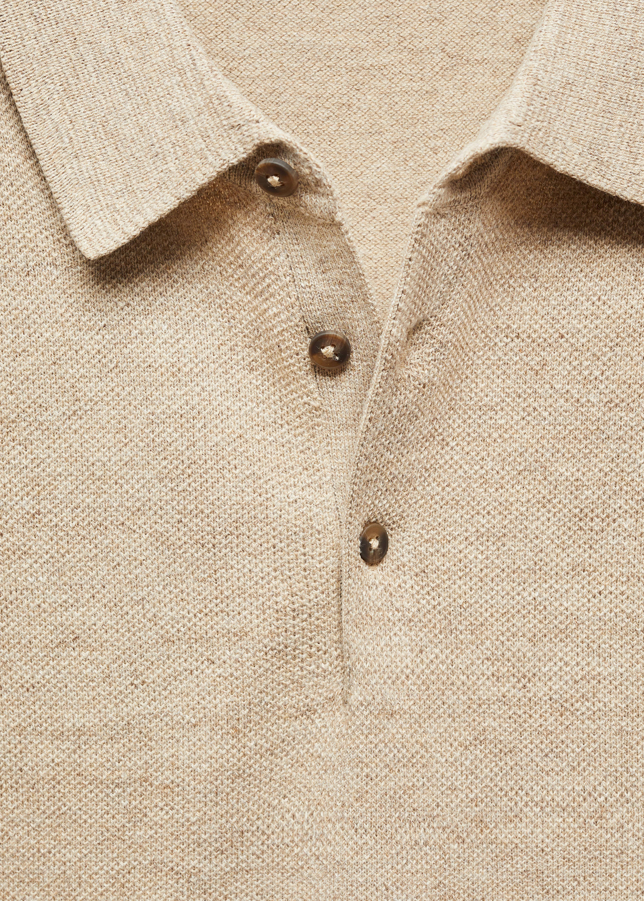 Short-sleeve knitted polo shirt - Details of the article 8