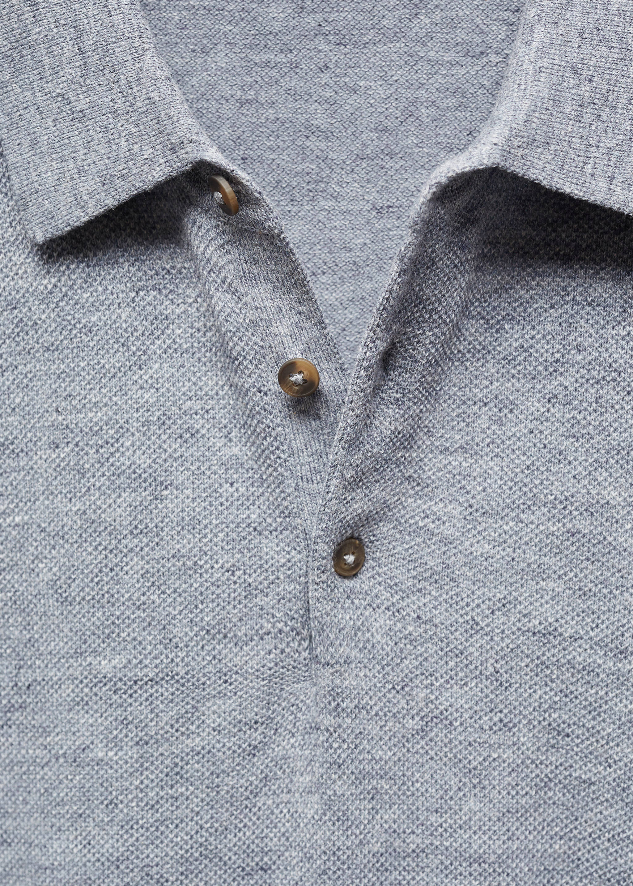 Short-sleeve knitted polo shirt - Details of the article 8
