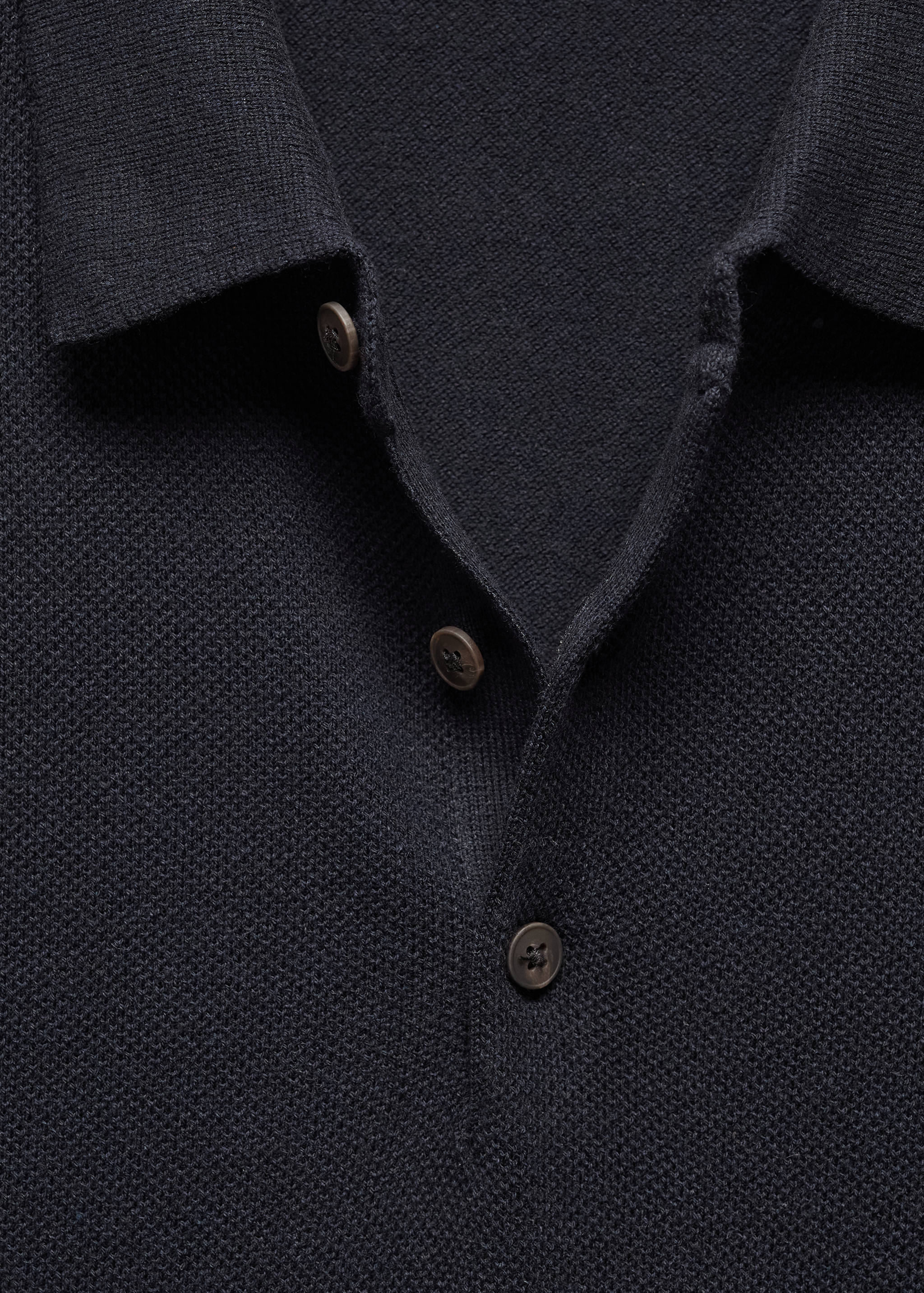 Short-sleeve knitted polo shirt - Details of the article 8