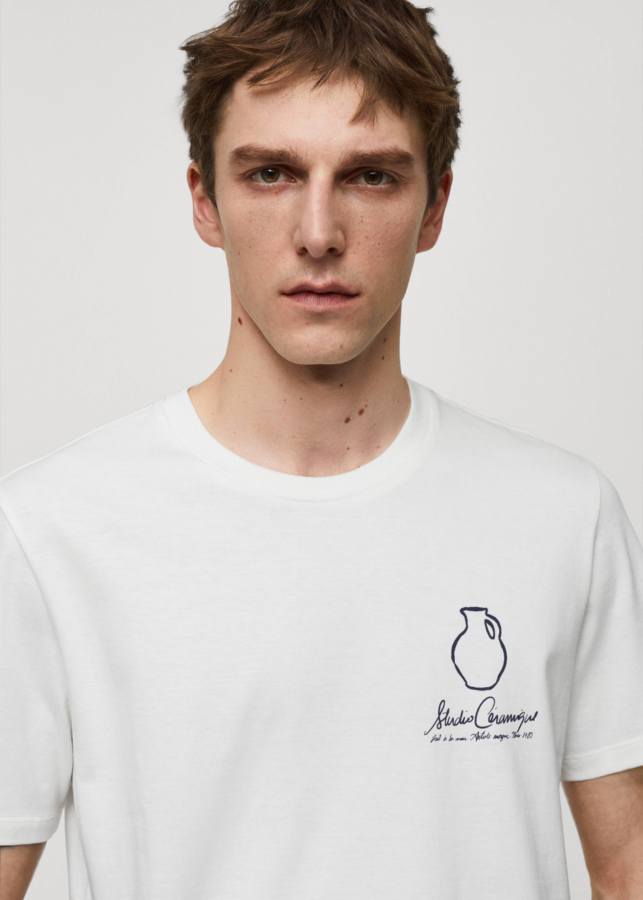 Camiseta 100% algodón detalle estampado - Detalle del artículo 1