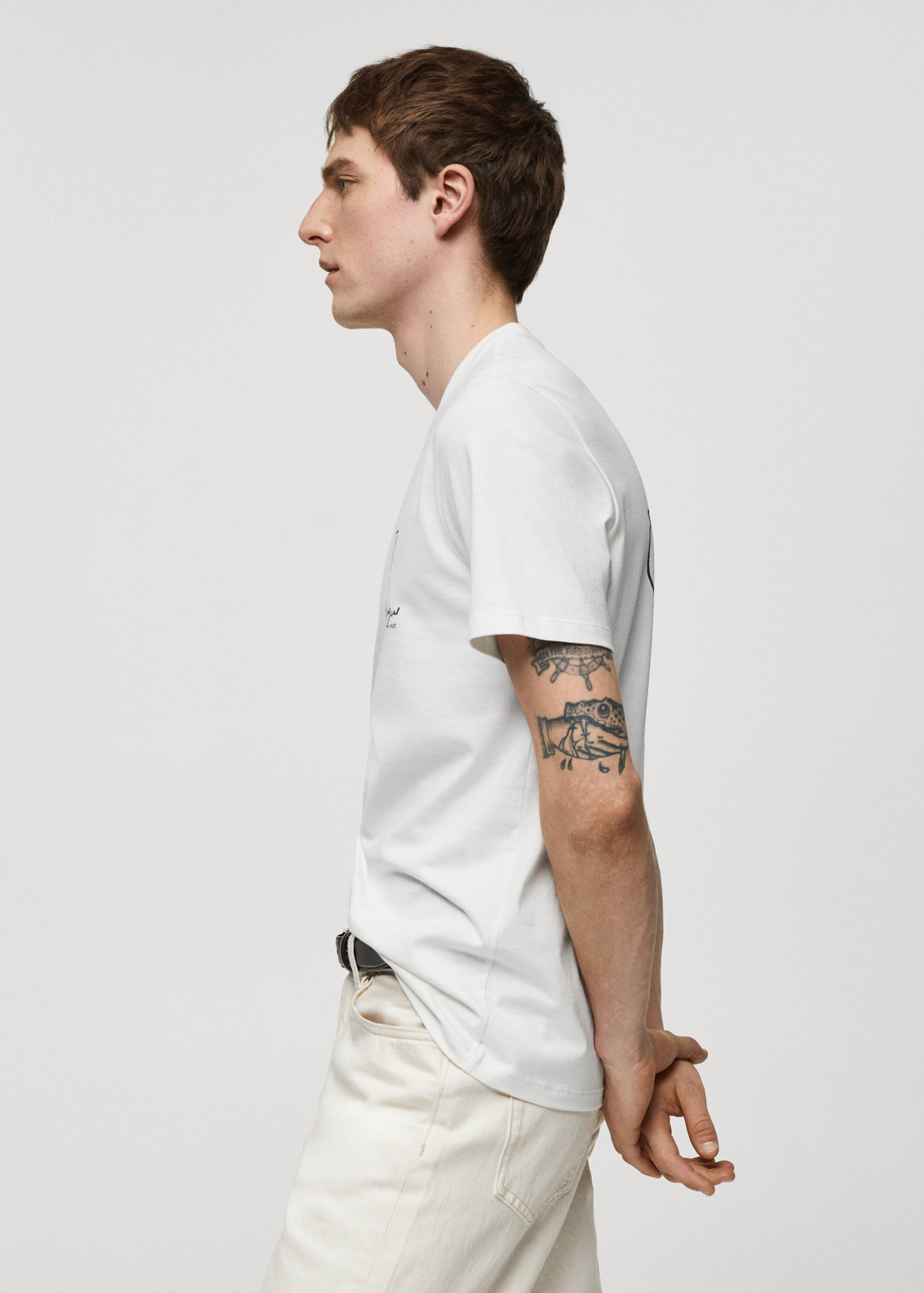 Camiseta 100% algodón detalle estampado - Detalle del artículo 2