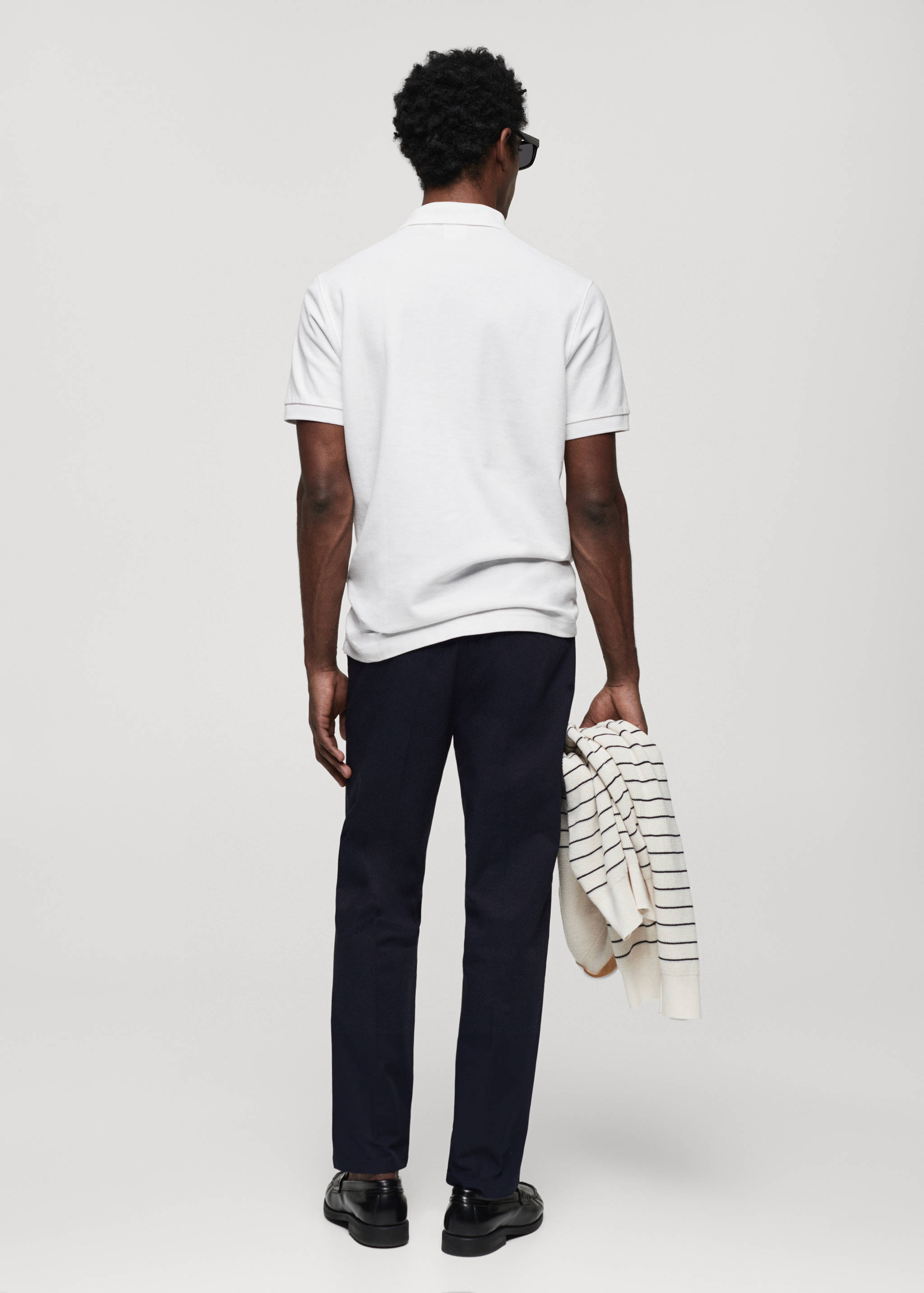 100% cotton pique polo shirt - Reverse of the article