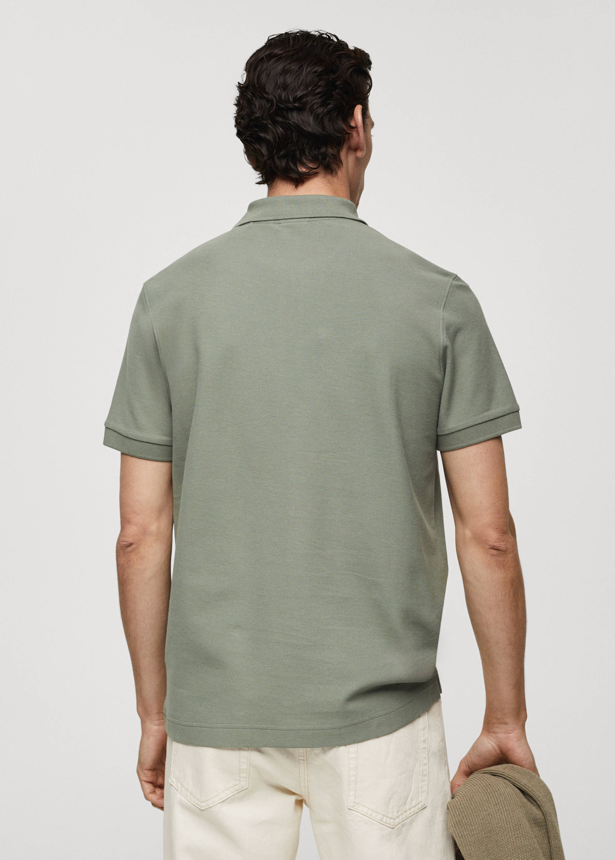 100% cotton pique polo shirt - Reverse of the article