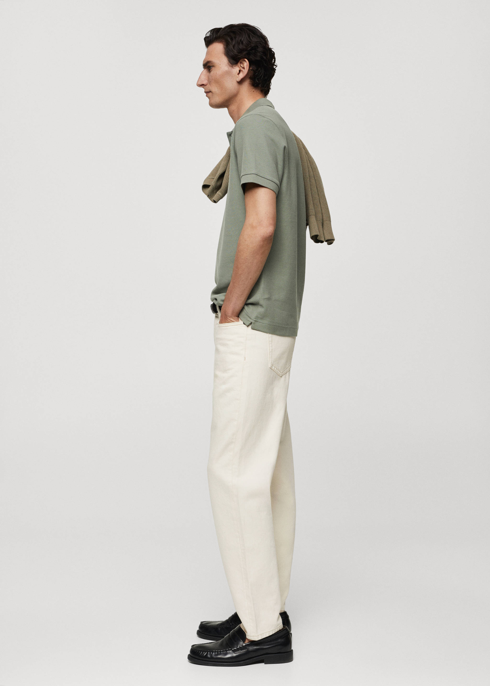 100% cotton pique polo shirt - Details of the article 2